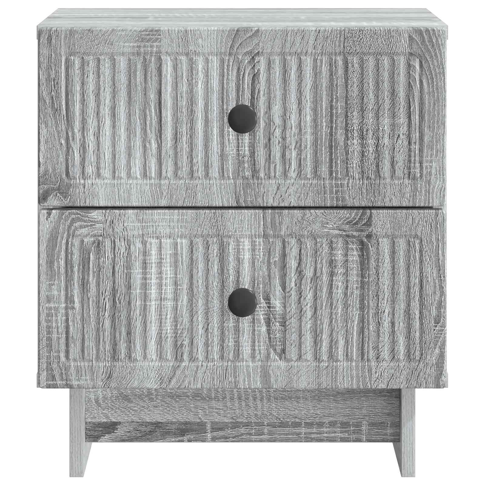 Nachttisch 2 stk. Graues Sonoma 43 x 34,5 x 47,5 cm