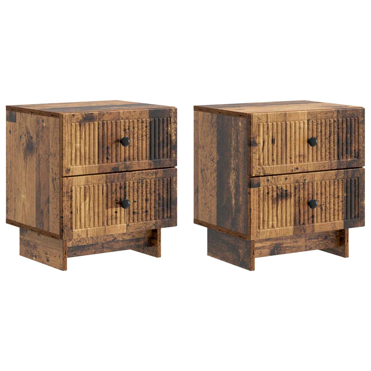 Nachttisch 2 stk. Altholz 43 x 34,5 x 47,5 cm Holzwerkstoff