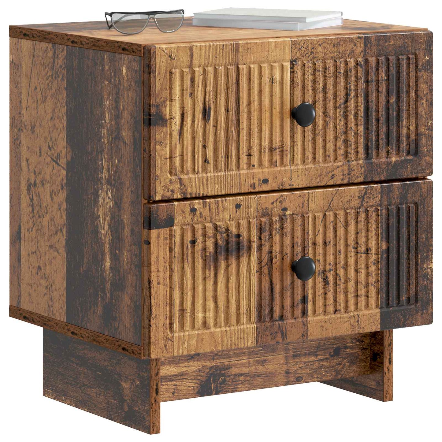 Nachttisch 2 stk. Altholz 43 x 34,5 x 47,5 cm Holzwerkstoff