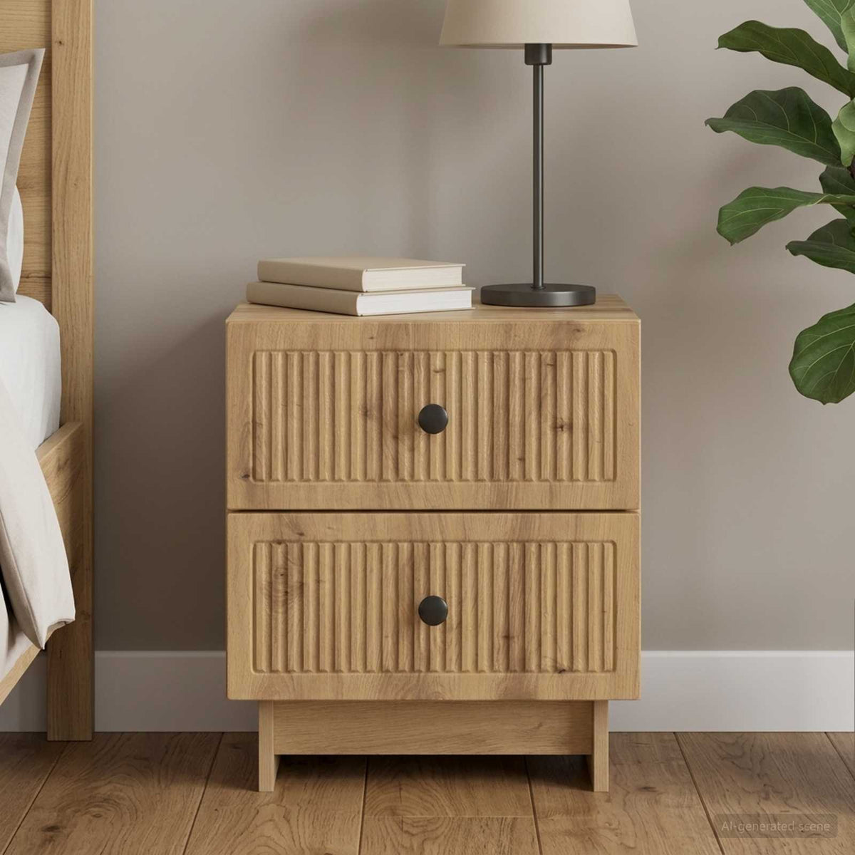Nachttisch Artisan-Eiche 43 x 34,5 x 47,5 cm Holzwerkstoff