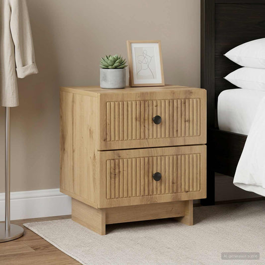 Nachttisch 2 stk. Artisan-Eiche 43 x 34,5 x 47,5 cm