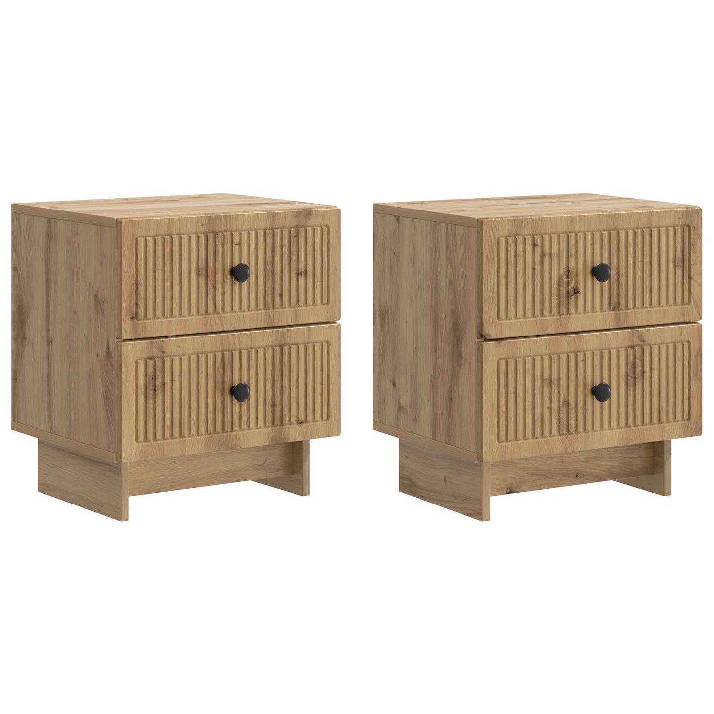 Nachttisch 2 stk. Artisan-Eiche 43 x 34,5 x 47,5 cm