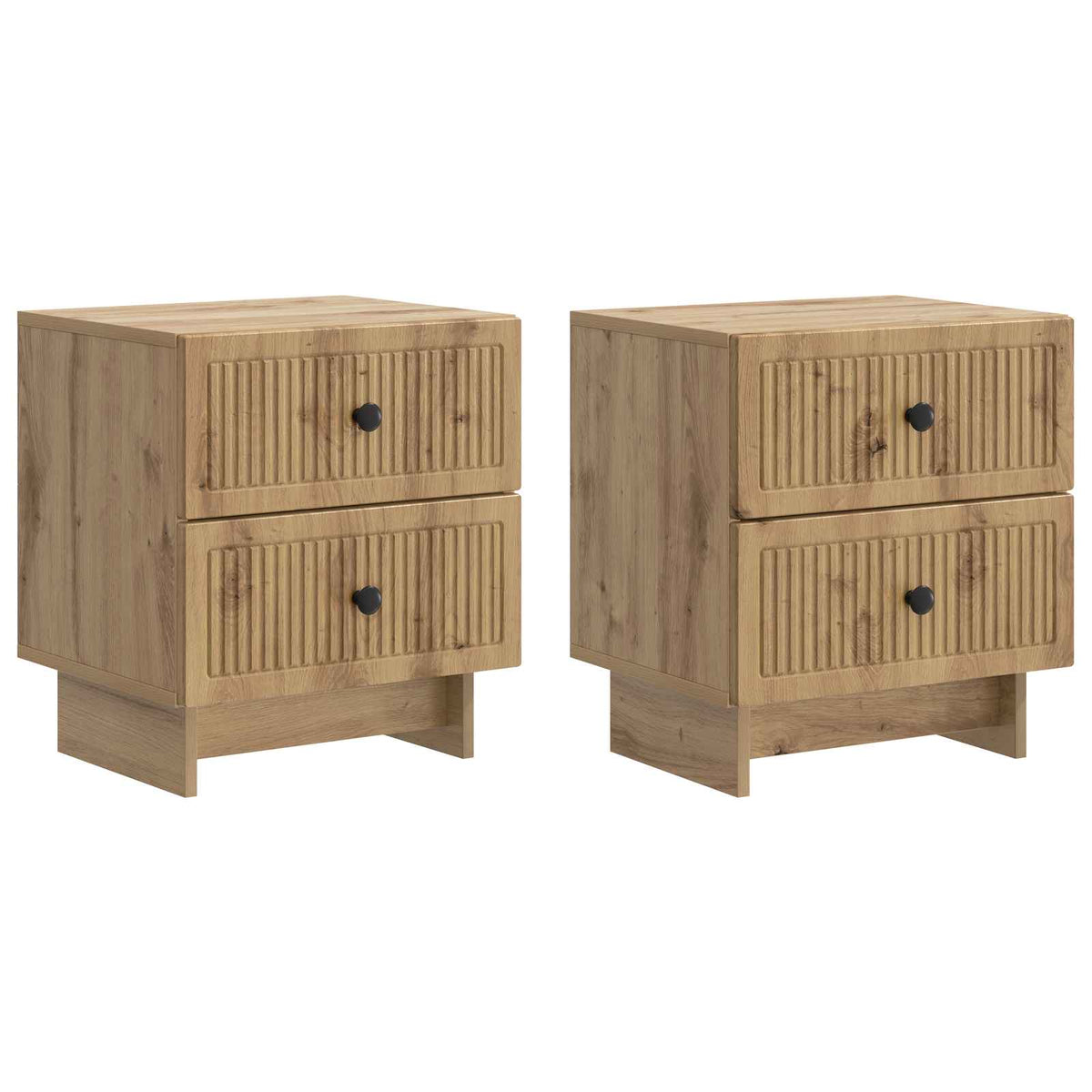 Nachttisch 2 stk. Artisan-Eiche 43 x 34,5 x 47,5 cm