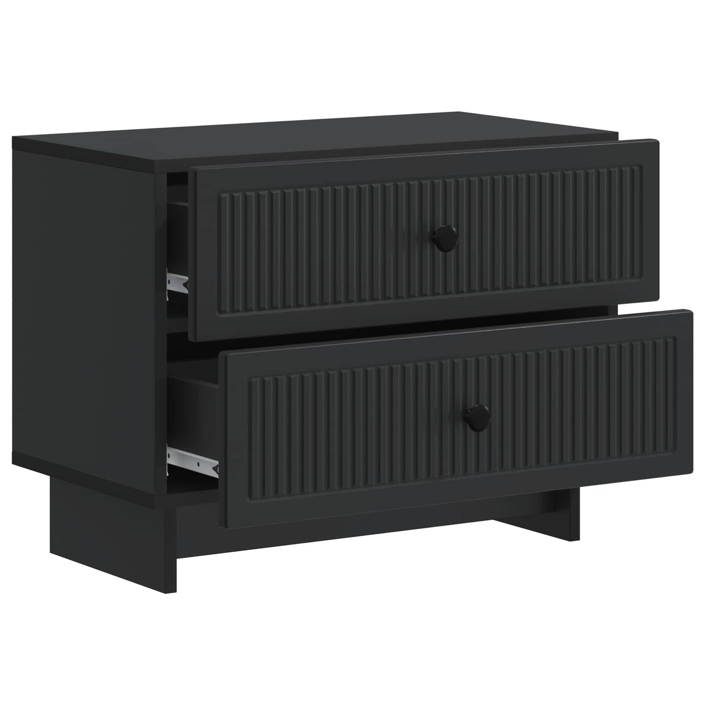 Nachttisch Schwarz 62 x 34,5 x 47,5 cm Holzwerkstoff