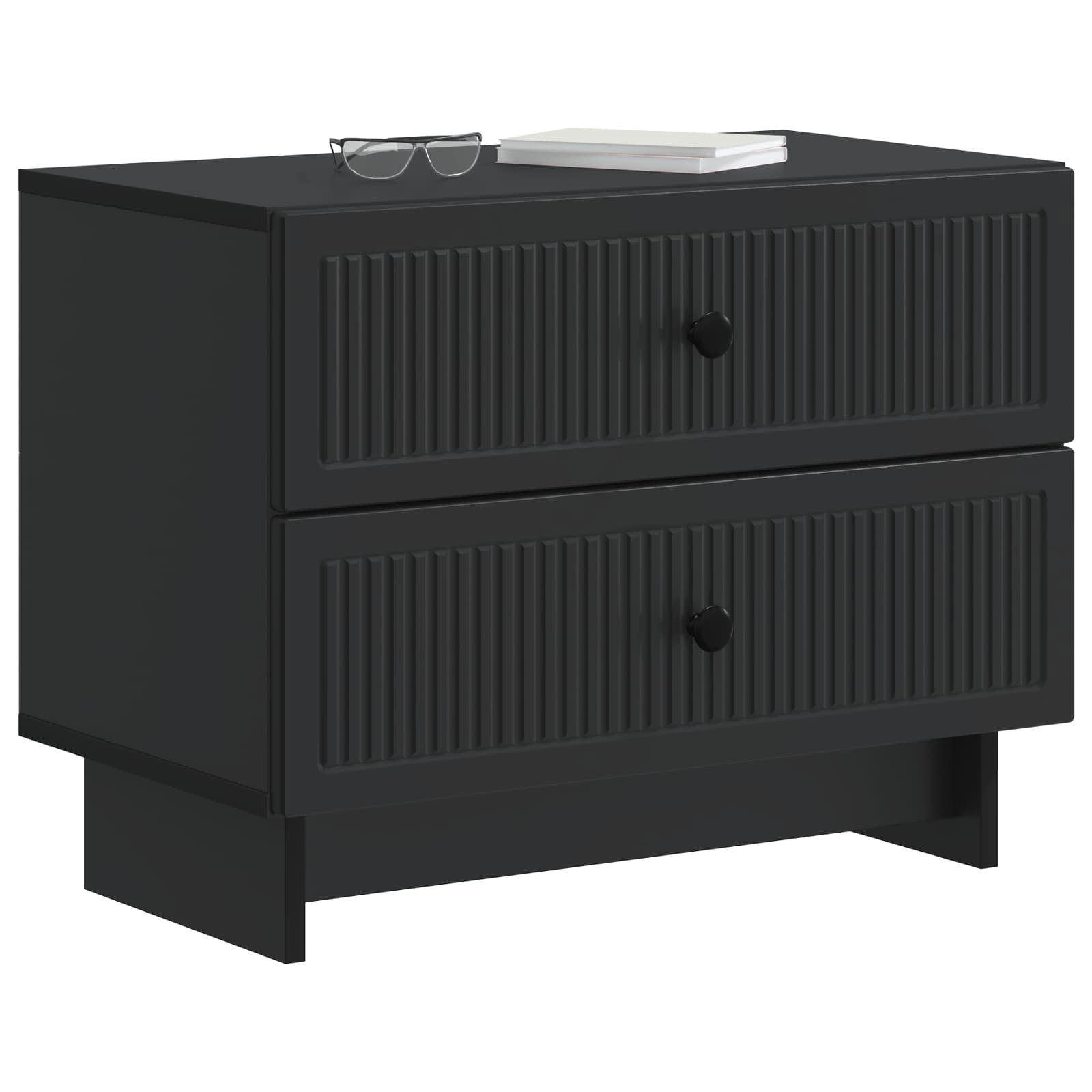 Nachttisch Schwarz 62 x 34,5 x 47,5 cm Holzwerkstoff