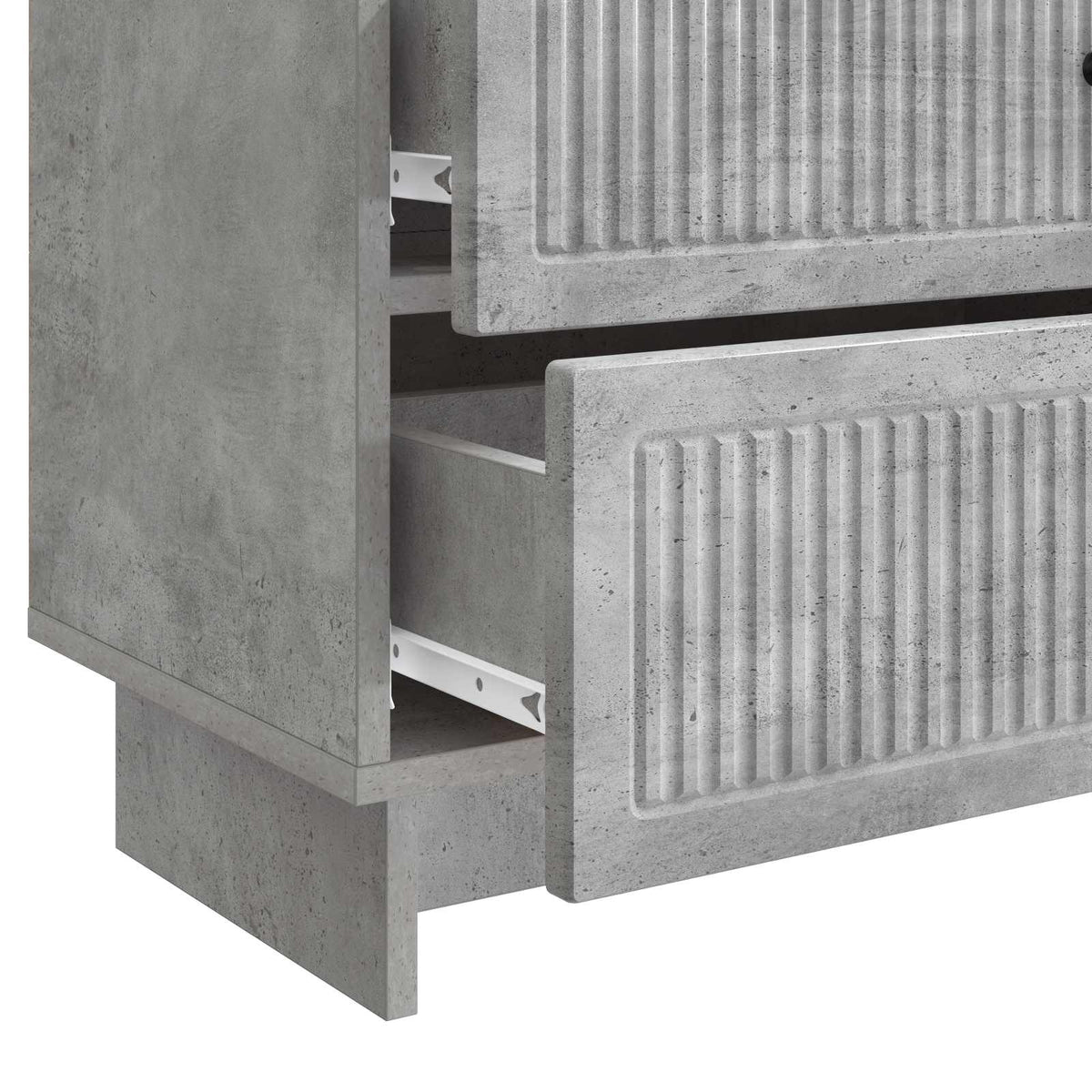 Nachttisch Betongrau 62 x 34,5 x 47,5 cm Holzwerkstoff
