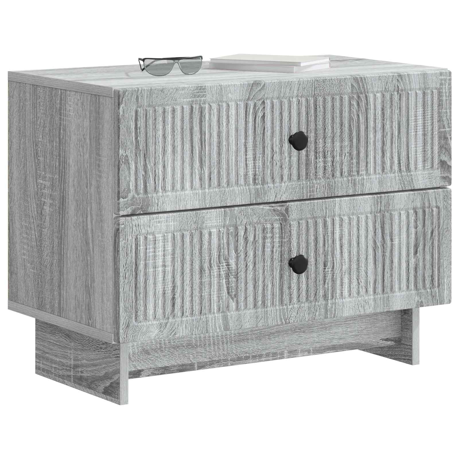 Nachttisch Sonoma-Grau 62 x 34,5 x 47,5 cm Holzwerkstoff
