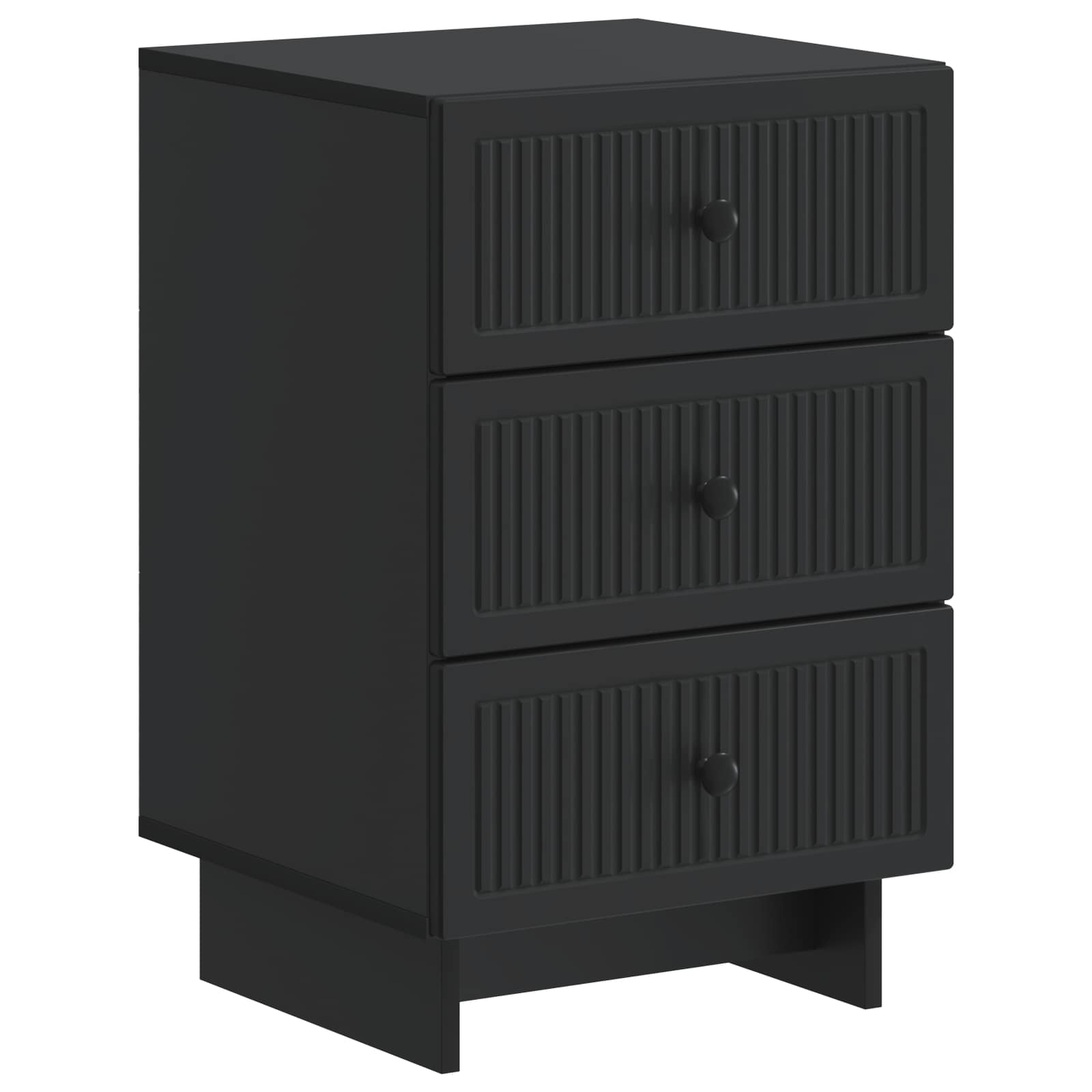 Nachttisch Schwarz 43 x 41 x 66,5 cm Holzwerkstoff