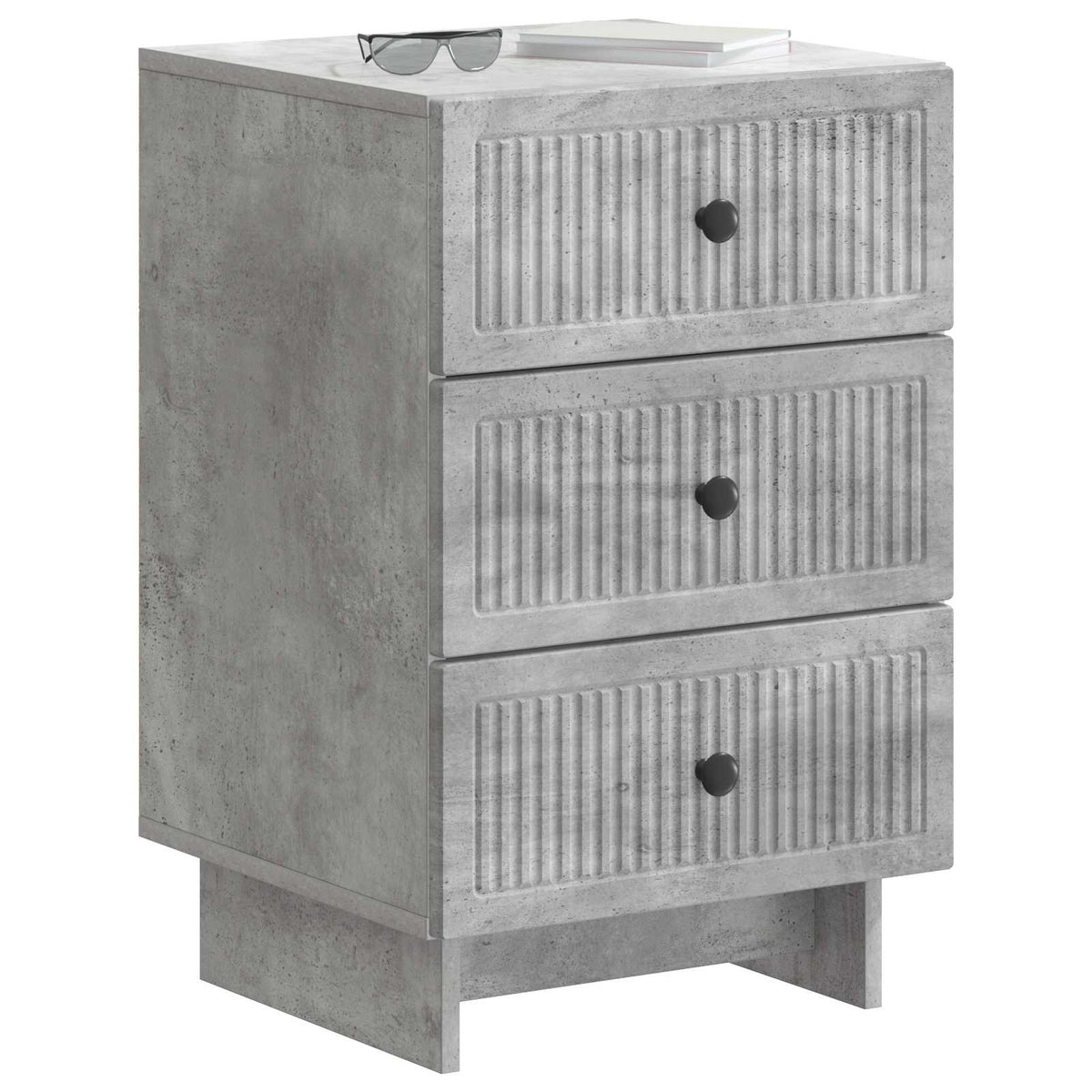 Nachttisch Betongrau 43 x 41 x 66,5 cm Holzwerkstoff