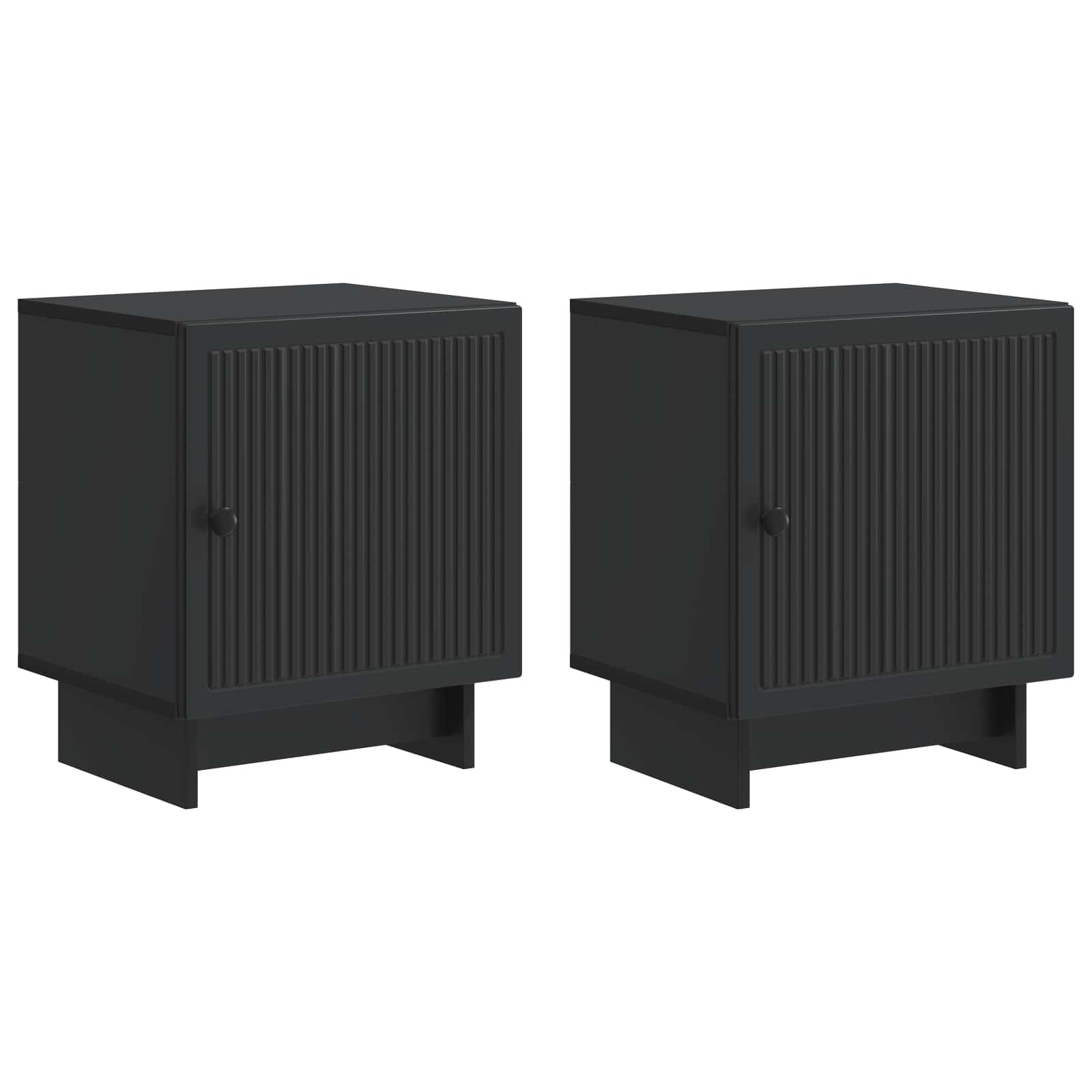 Nachttisch 2 stk. Schwarz 43 x 34,5 x 50 cm Holzwerkstoff