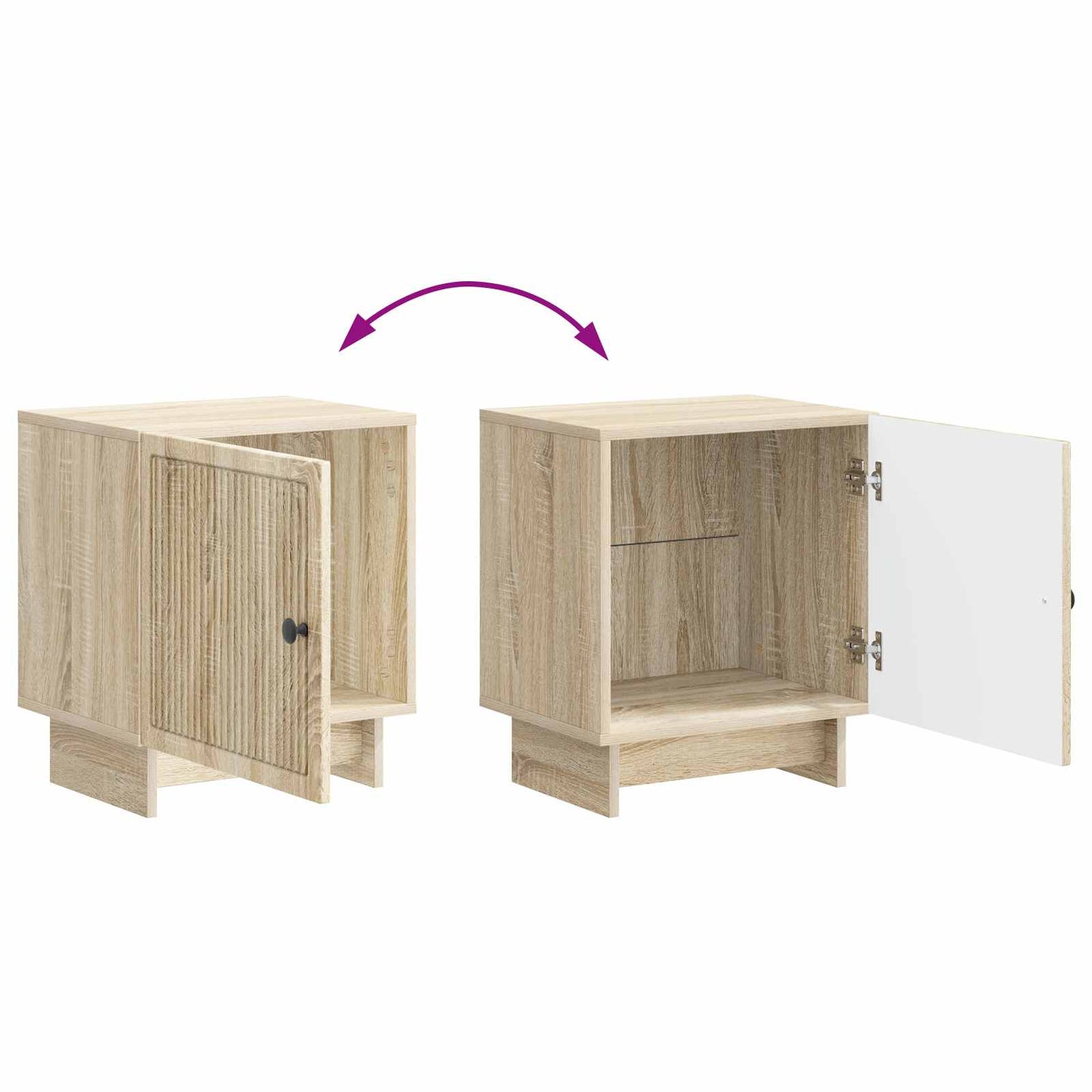 Nachttisch 2 stk. Sonoma-Eiche 43 x 34,5 x 50 cm Holzwerkstoff
