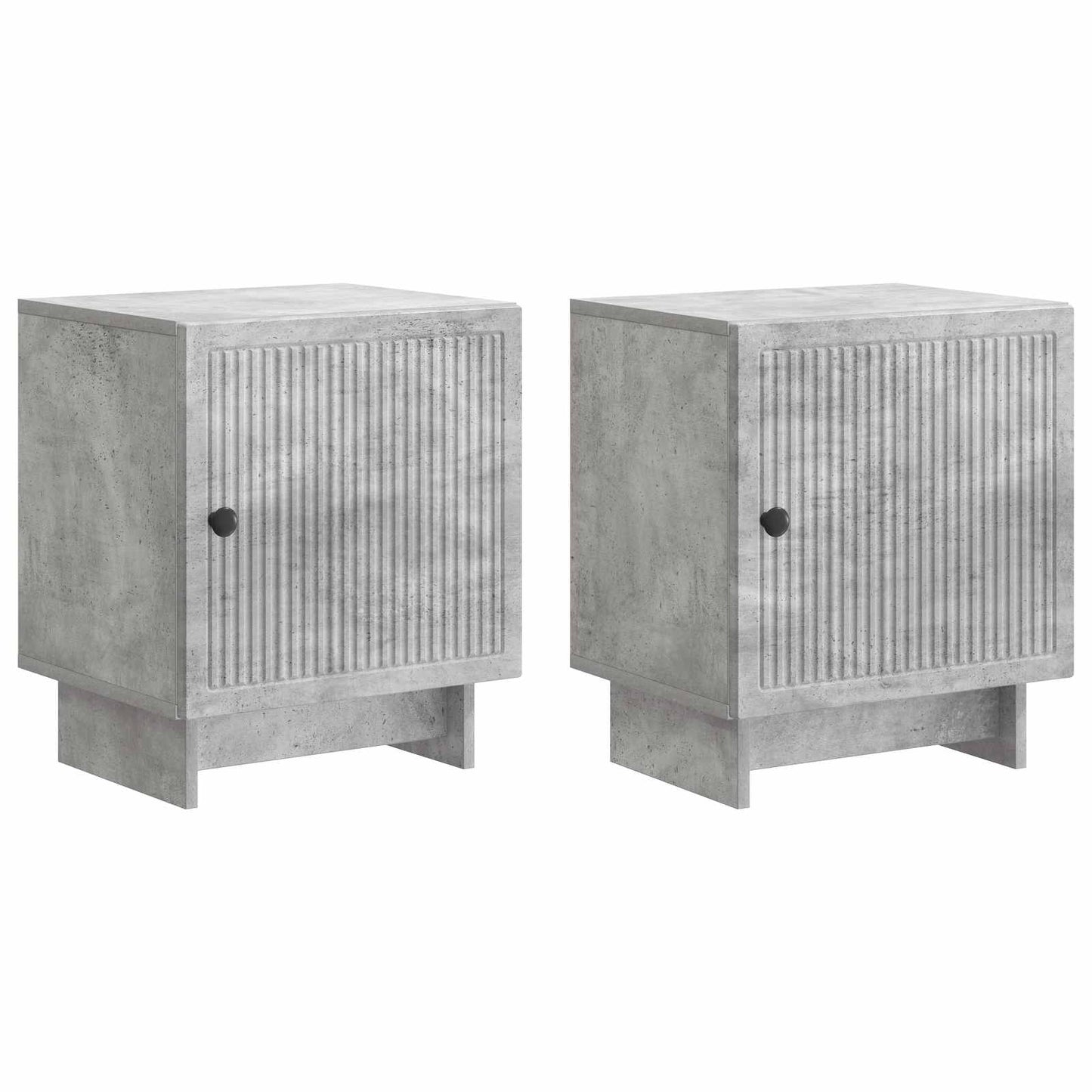 Nachttisch 2 stk. Betongrau 43 x 34,5 x 50 cm Holzwerkstoff
