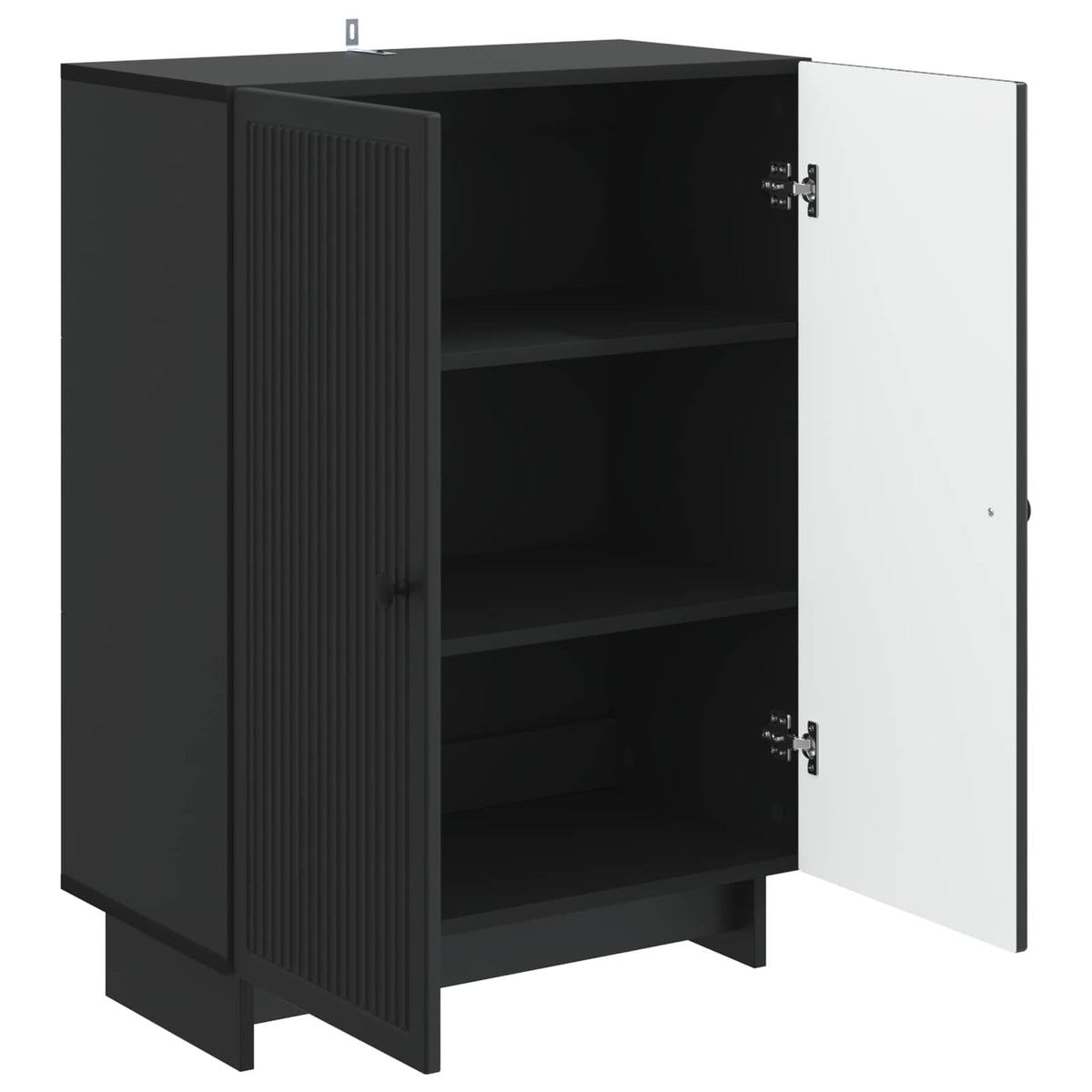 Sideboard Schwarz 66 x 34,5 x 90 cm Holzwerkstoff