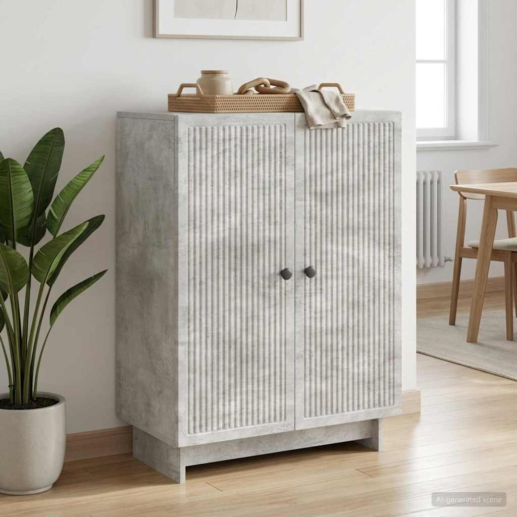 Sideboard Betongrau 66 x 34,5 x 90 cm Holzwerkstoff