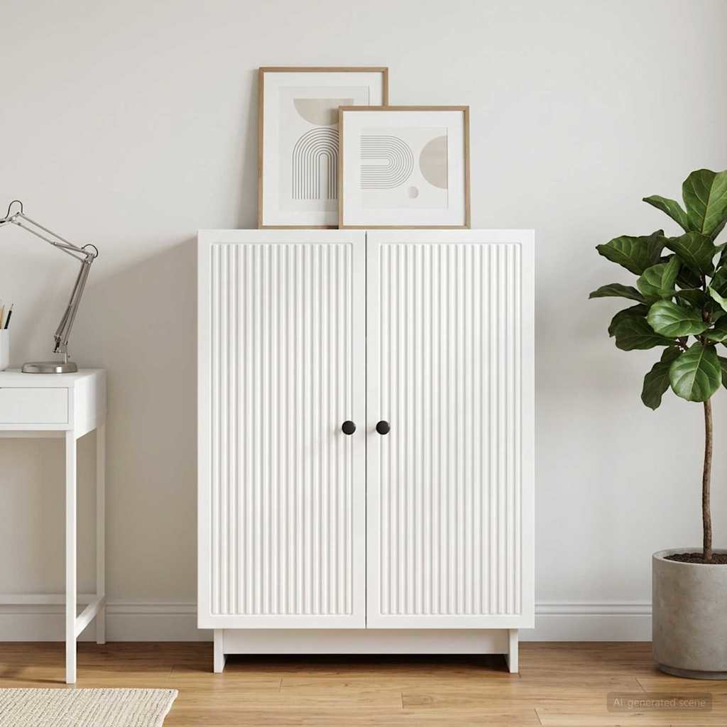 Sideboard Hochglanz Weiß 66 x 34,5 x 90 cm Holzwerkstoff