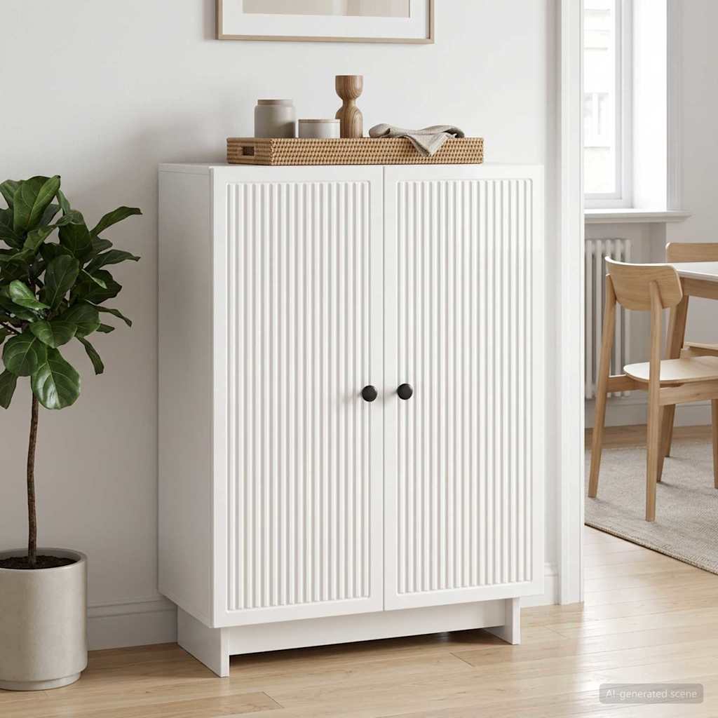 Sideboard Hochglanz Weiß 66 x 34,5 x 90 cm Holzwerkstoff