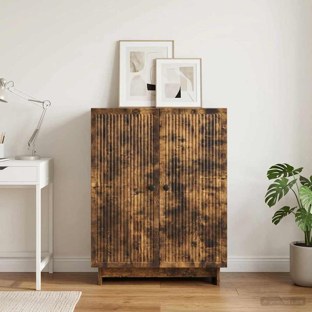 Sideboard Räuchereiche 66 x 34,5 x 90 cm Holzwerkstoff