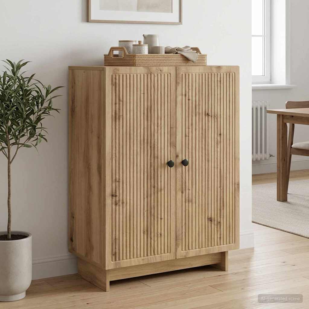 Sideboard Artisan-Eiche 66 x 34,5 x 90 cm Holzwerkstoff