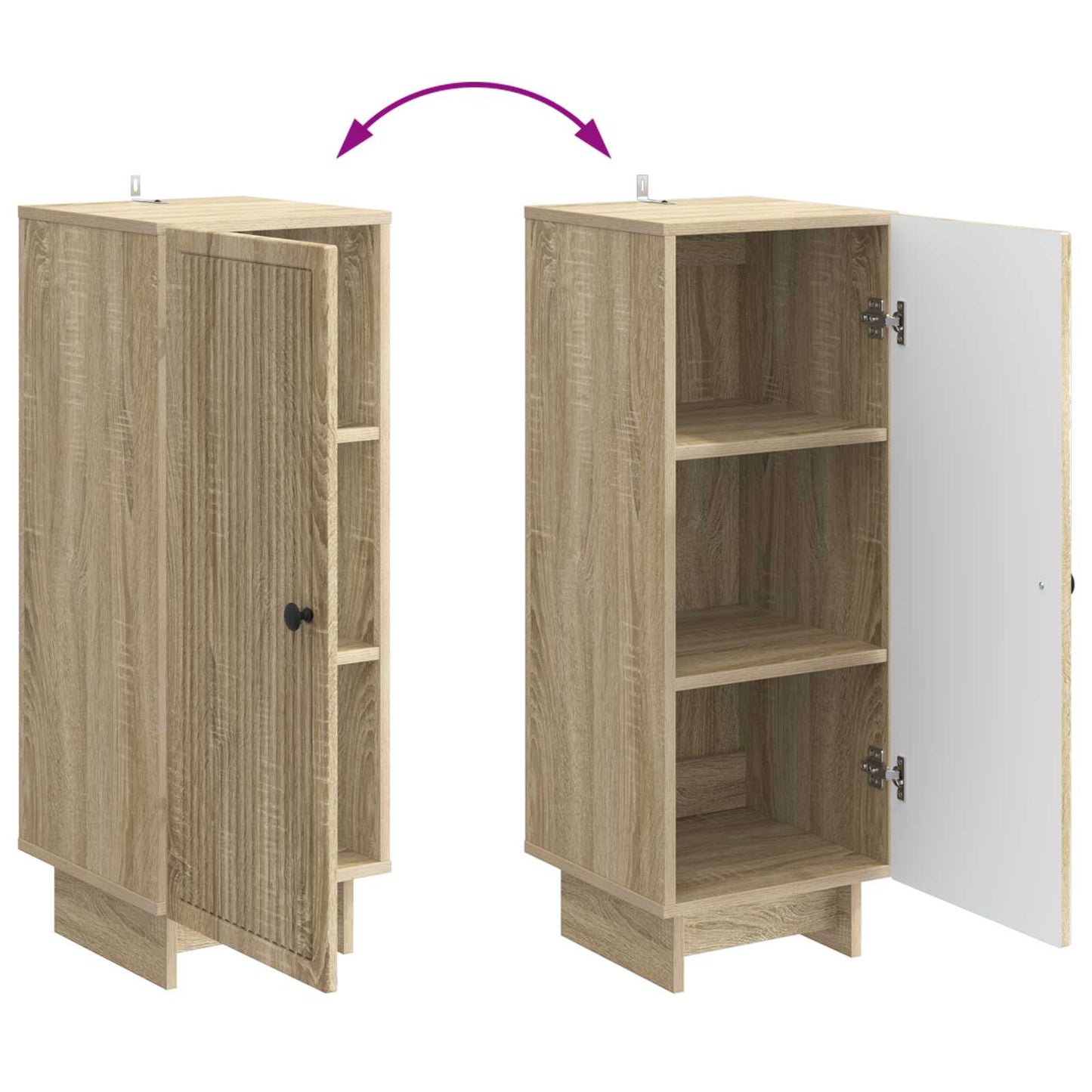 Sideboard Sonoma-Eiche 33 x 34,5 x 90 cm Holzwerkstoff