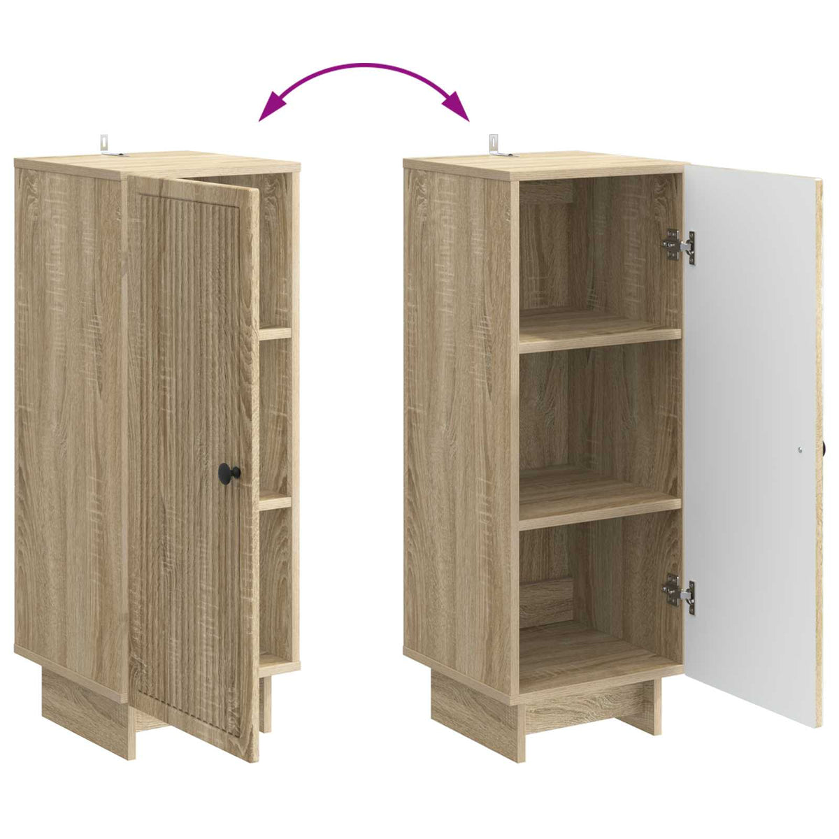 Sideboard Sonoma-Eiche 33 x 34,5 x 90 cm Holzwerkstoff
