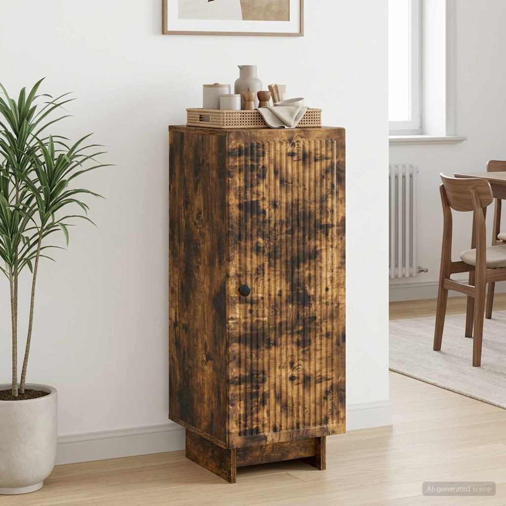 Sideboard Geräucherte Eiche 33 x 34,5 x 90 cm Holzwerkstoff