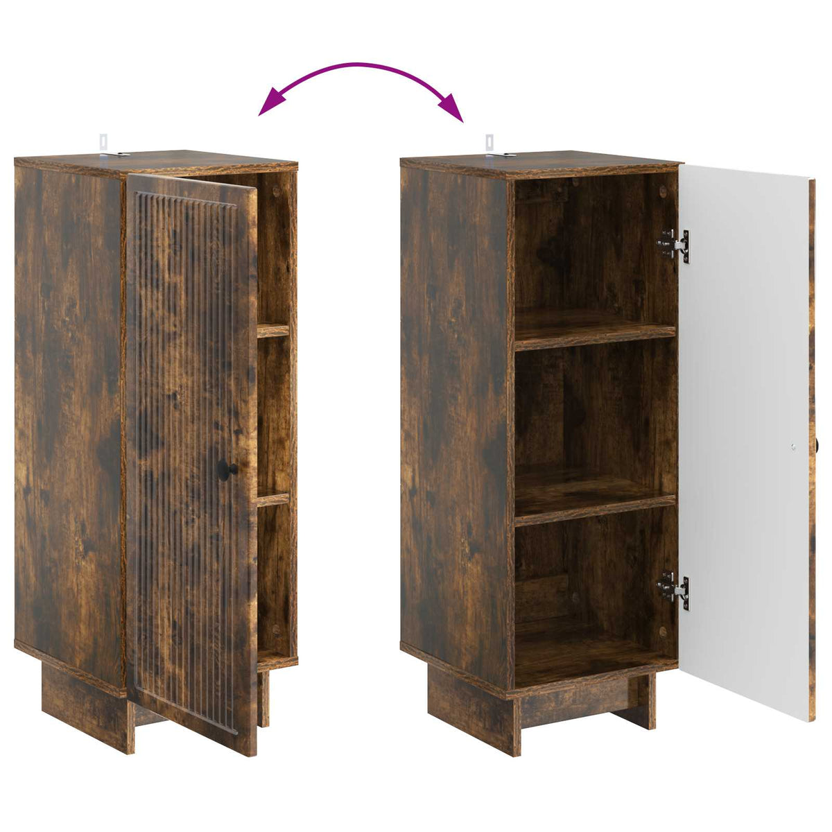 Sideboard Geräucherte Eiche 33 x 34,5 x 90 cm Holzwerkstoff
