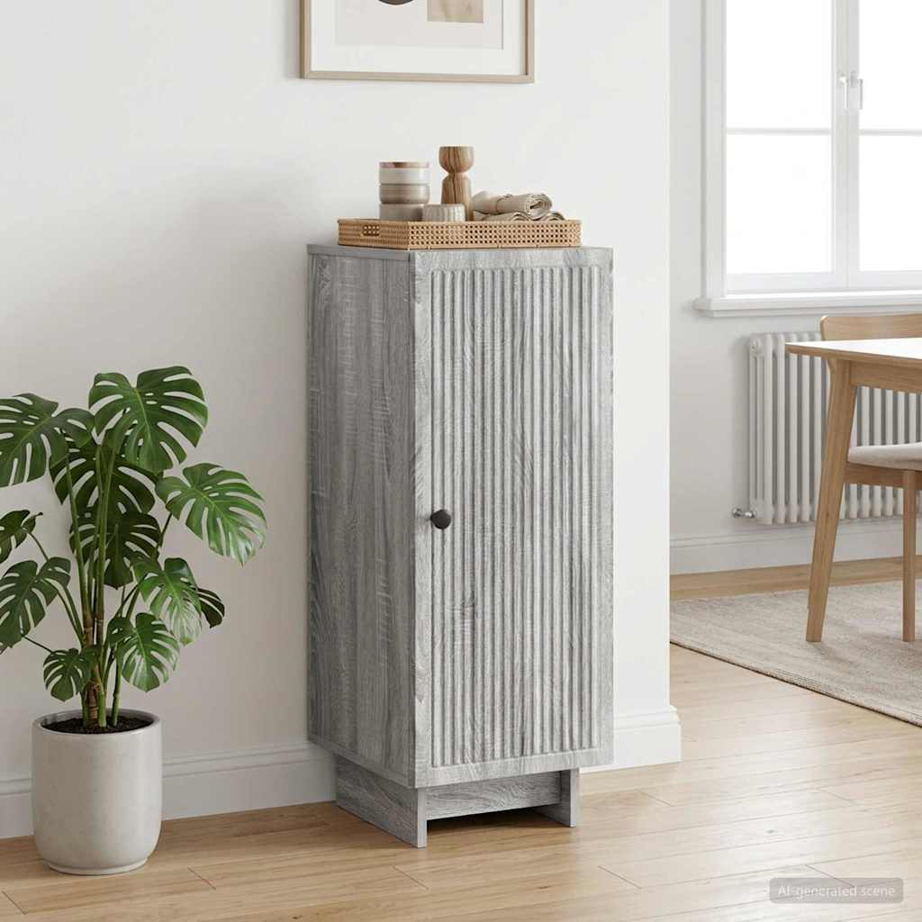 Sideboard Grau Sonoma 33 x 34,5 x 90 cm Holzwerkstoff