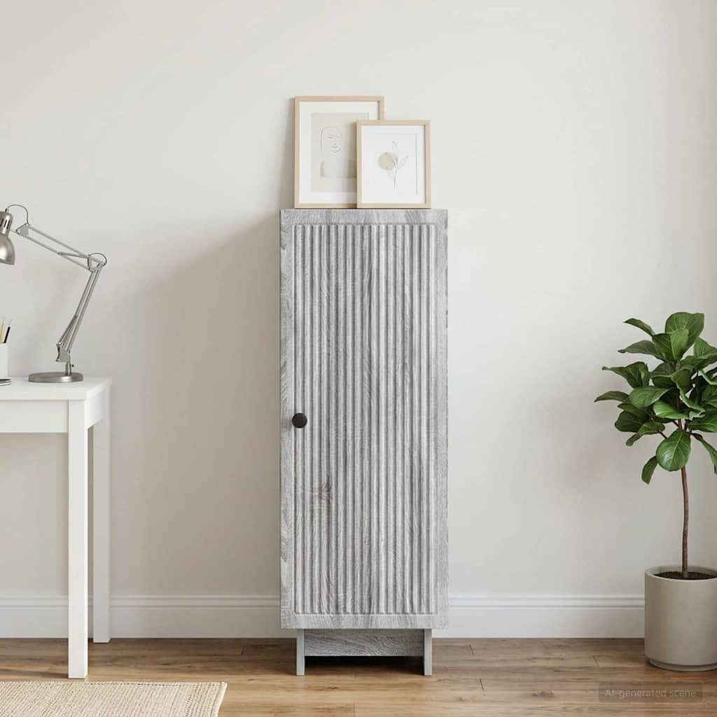 Sideboard Grau Sonoma 33 x 34,5 x 90 cm Holzwerkstoff