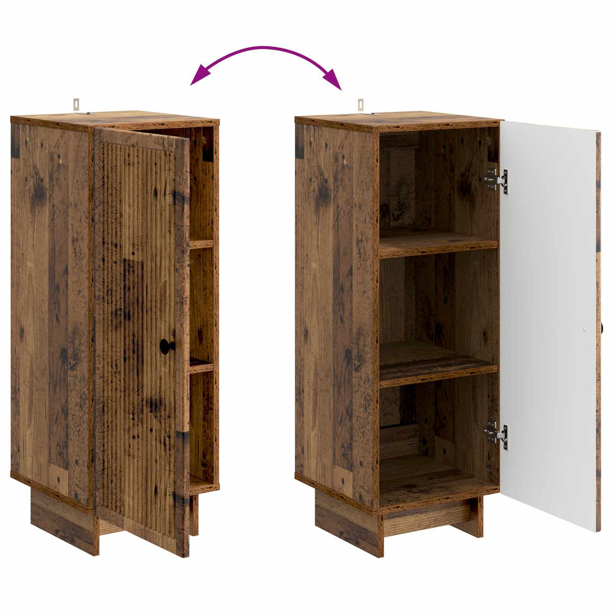 Sideboard Altholz 33 x 34,5 x 90 cm Holzwerkstoff