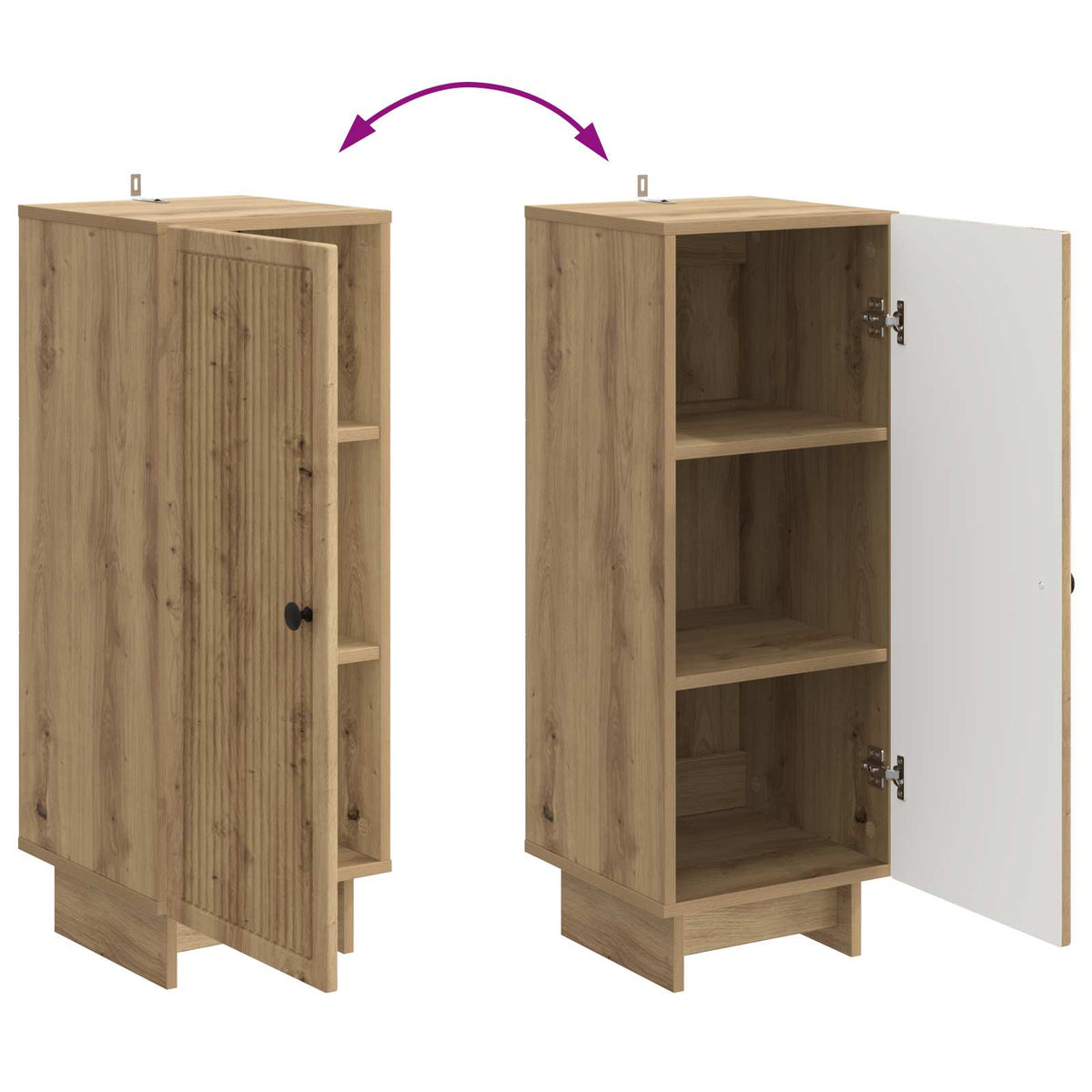Sideboard Artisan-Eiche 33 x 34,5 x 90 cm Holzwerkstoff