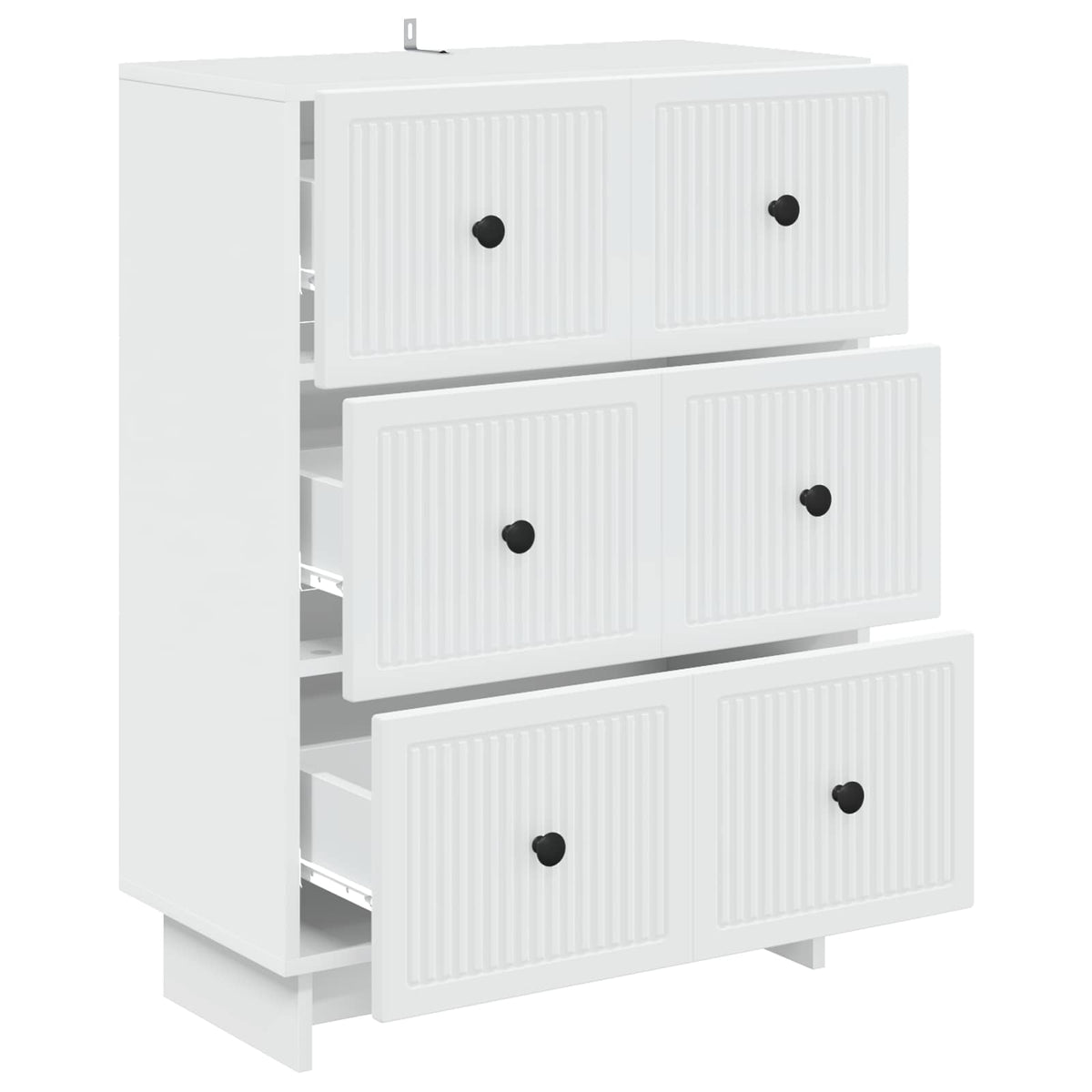 Schubladenschrank Weiß 66 x 34,5 x 90 cm Holzwerkstoff