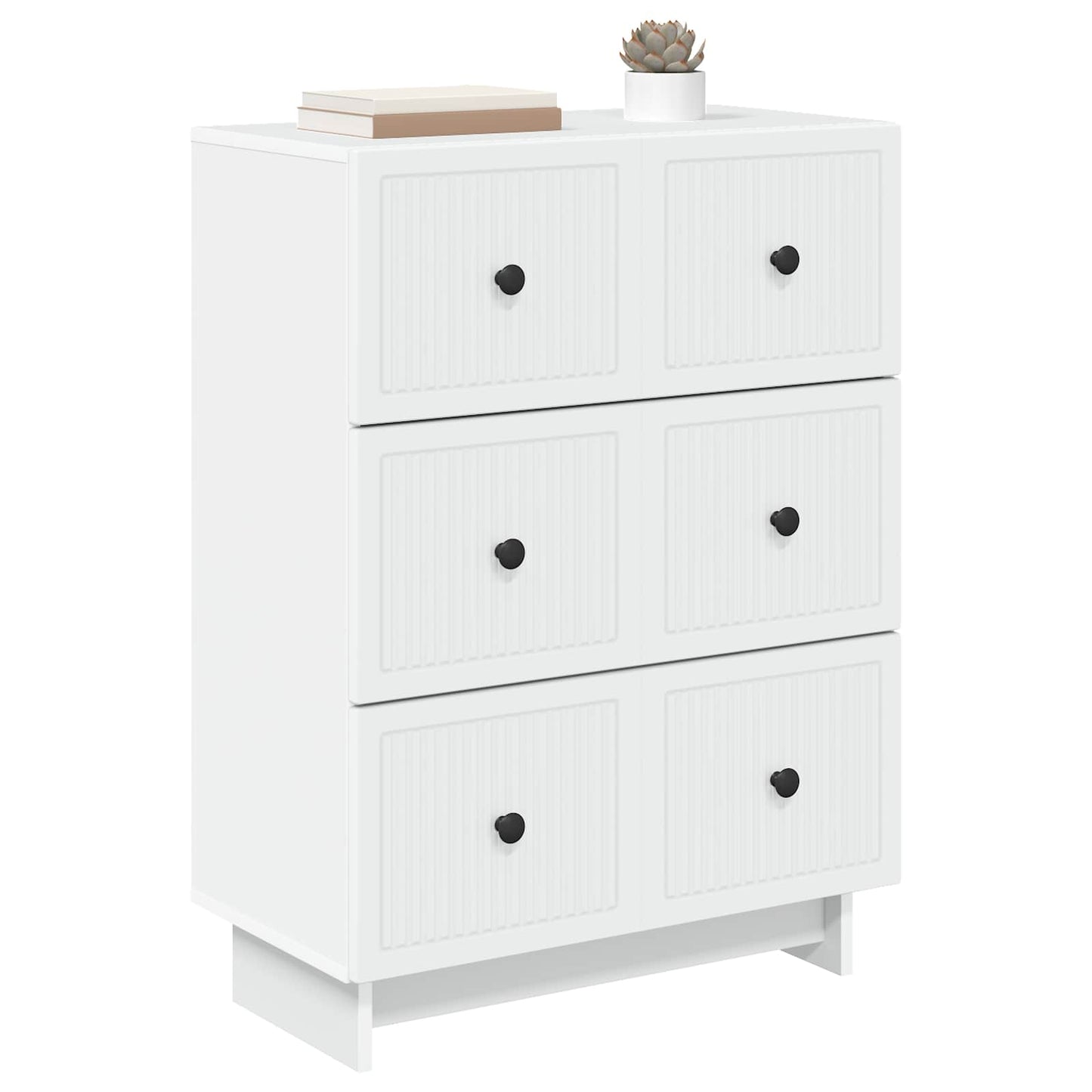 Schubladenschrank Weiß 66 x 34,5 x 90 cm Holzwerkstoff