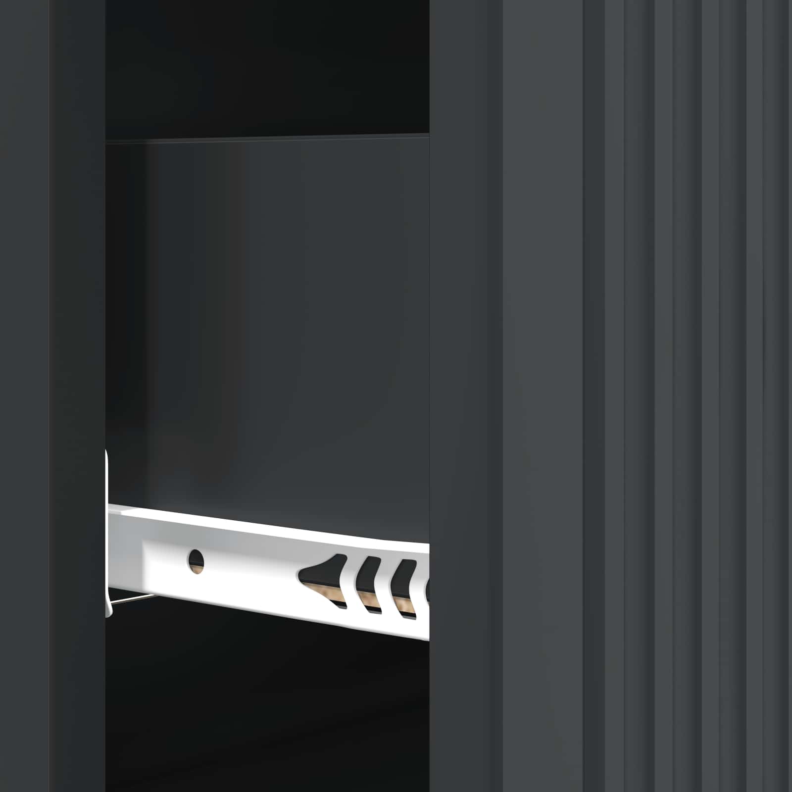 Schubladenschrank 66 x 34,5 x 90 cm Holzwerkstoff Schwarz