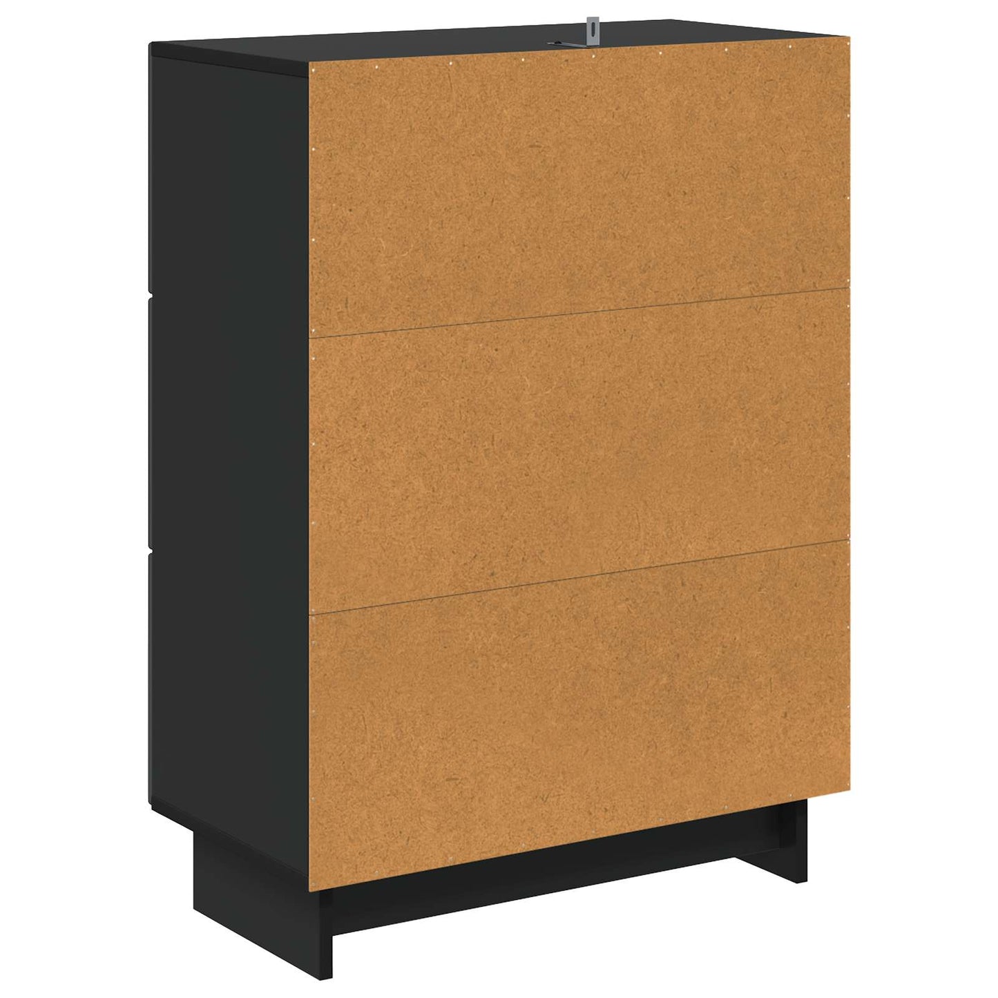 Schubladenschrank 66 x 34,5 x 90 cm Holzwerkstoff Schwarz