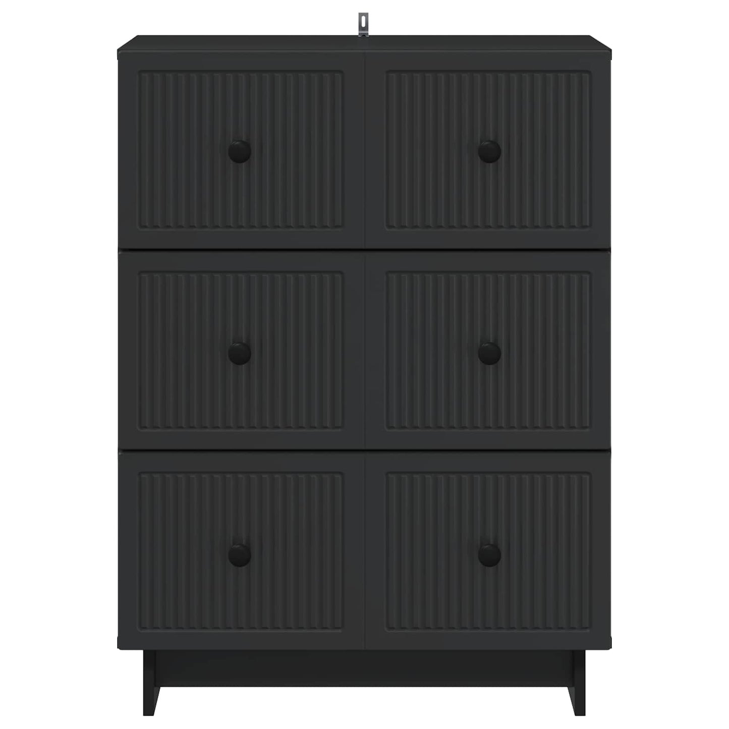Schubladenschrank 66 x 34,5 x 90 cm Holzwerkstoff Schwarz