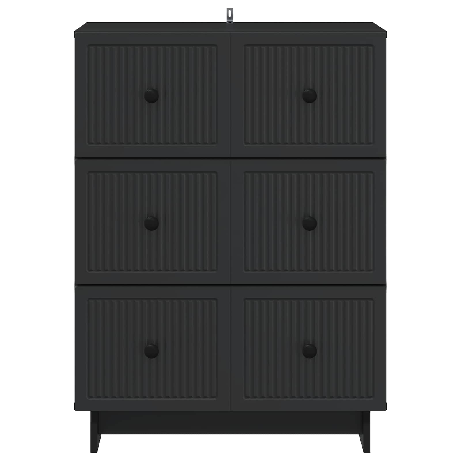 Schubladenschrank 66 x 34,5 x 90 cm Holzwerkstoff Schwarz