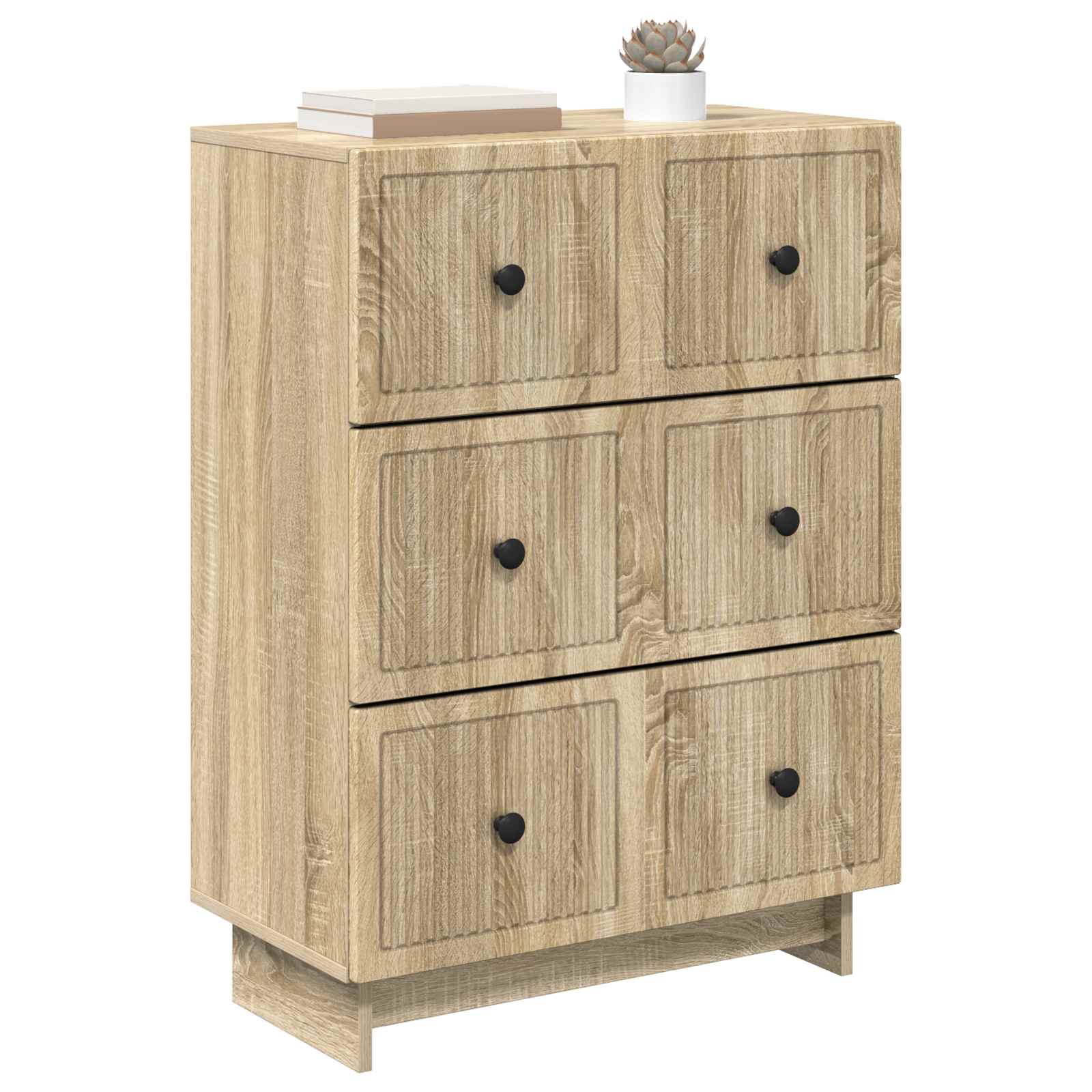 Schubladenschrank 66 x 34,5 x 90 cm Holzwerkstoff Sonoma-Eiche