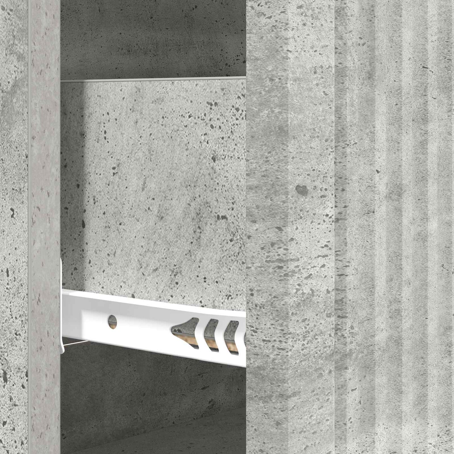 Schubladenschrank 66 x 34,5 x 90 cm Holzwerkstoff Betongrau