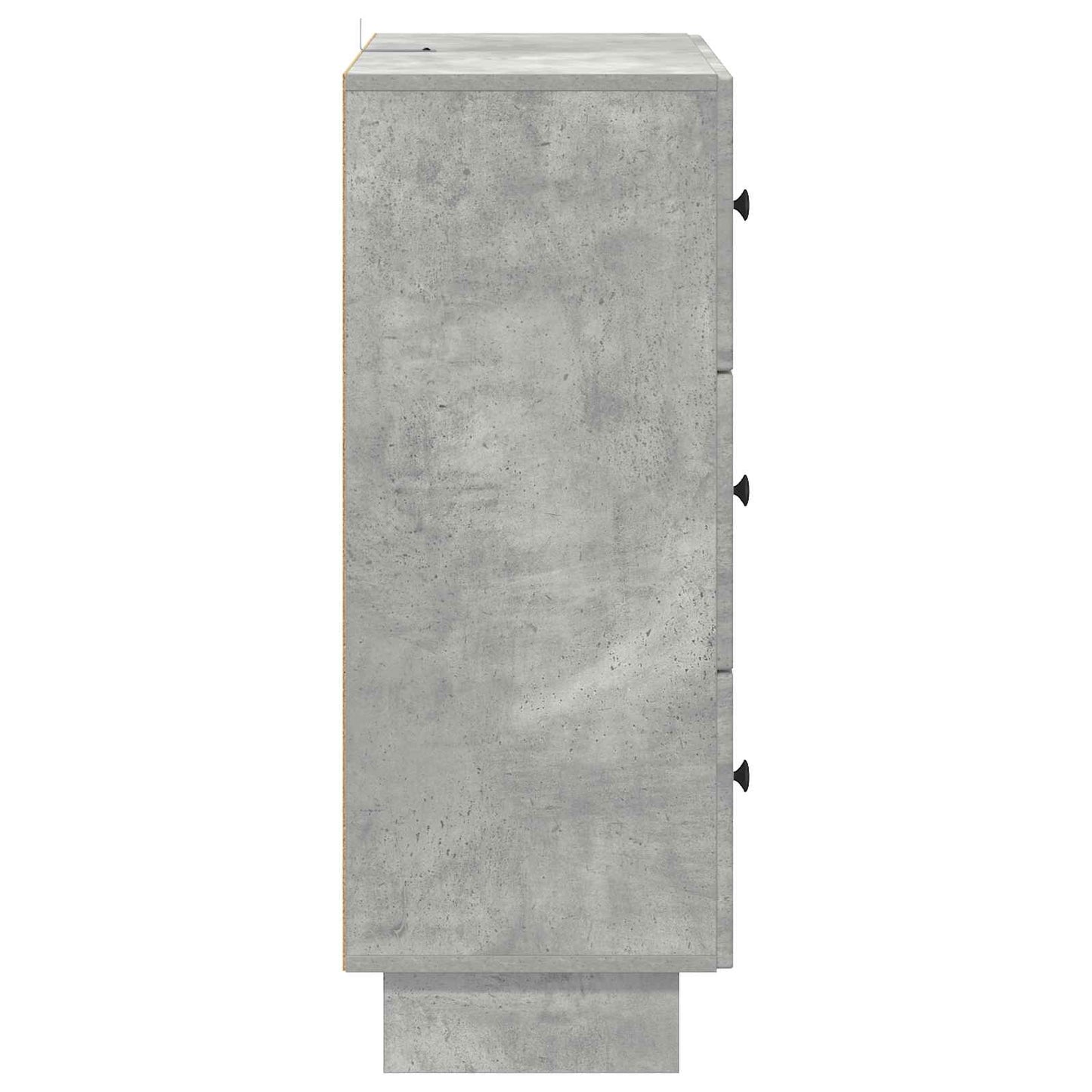 Schubladenschrank 66 x 34,5 x 90 cm Holzwerkstoff Betongrau