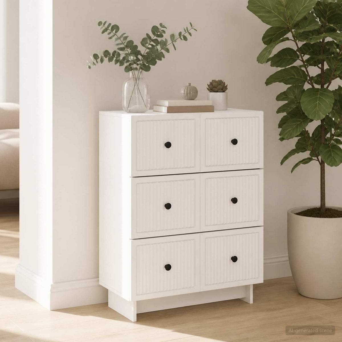 Schubladenschrank 66 x 34,5 x 90 cm Holzwerkstoff