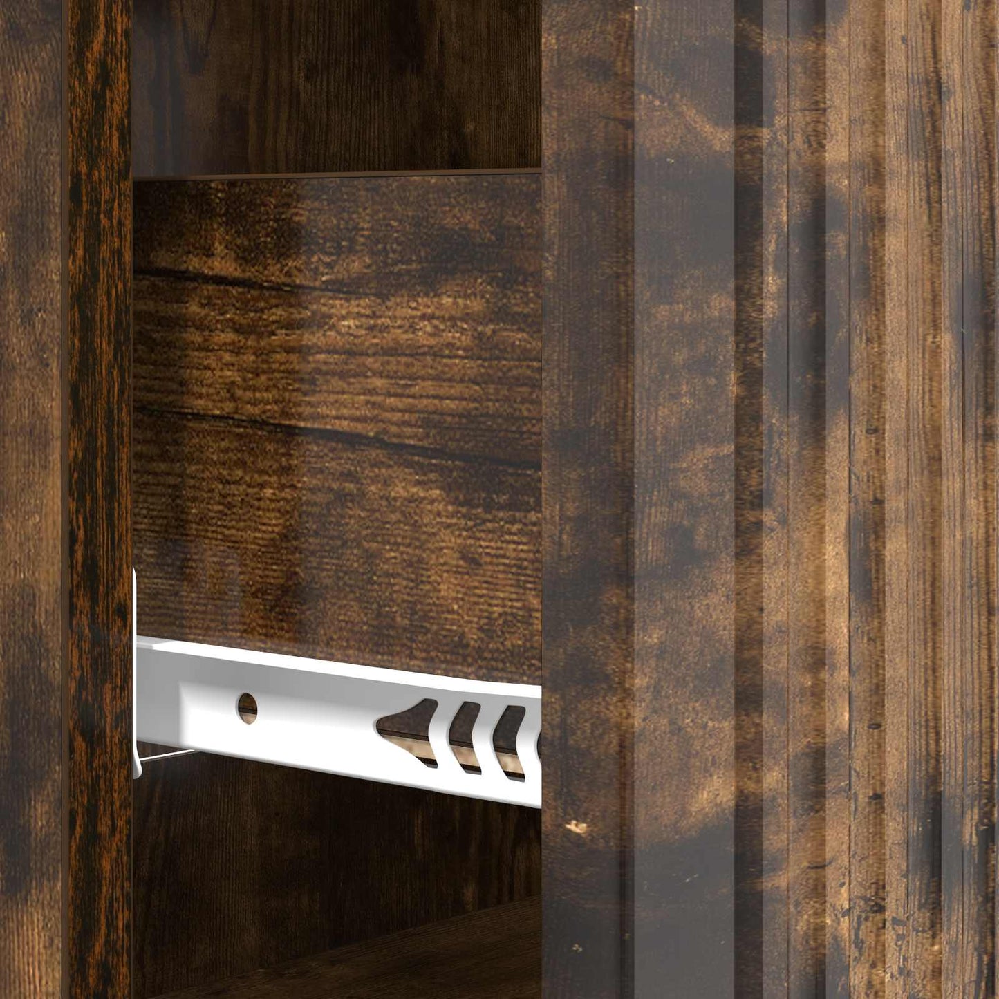 Schubladenschrank 66 x 34,5 x 90 cm Holzwerkstoff Räuchereiche