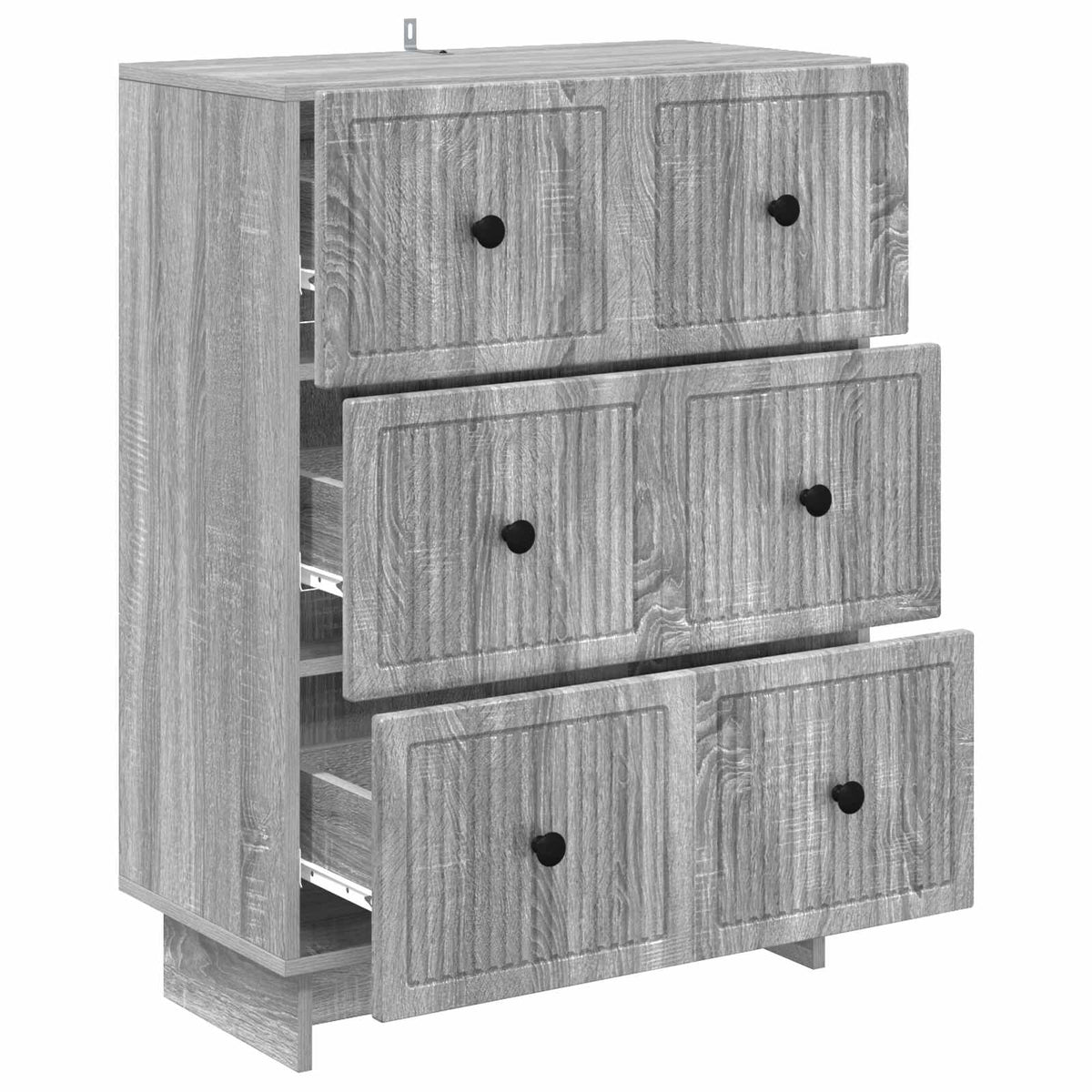 Schubladenschrank 66 x 34,5 x 90 cm Holzwerkstoff Sonoma-Grau