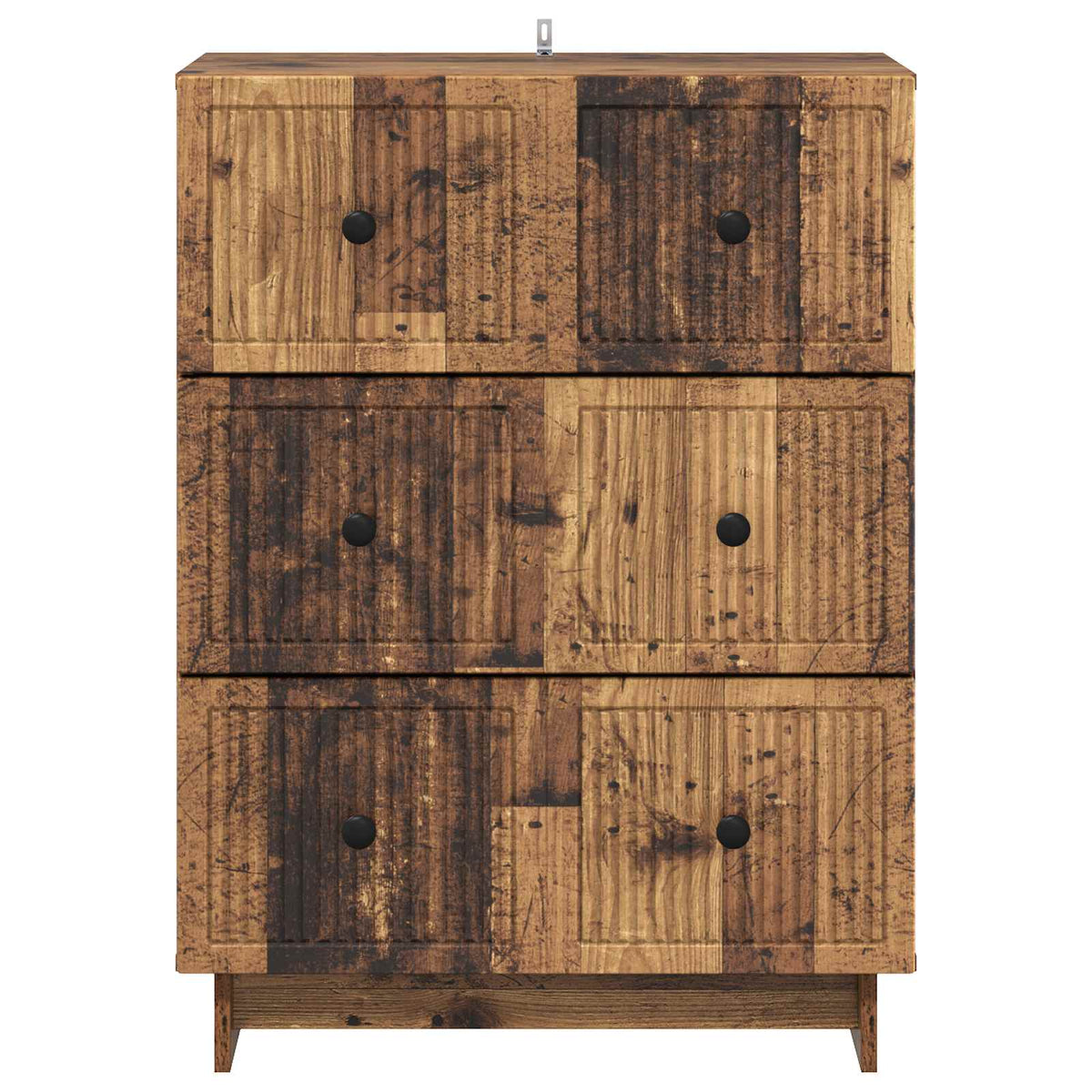 Schubladenschrank 66 x 34,5 x 90 cm Holzwerkstoff Altholz