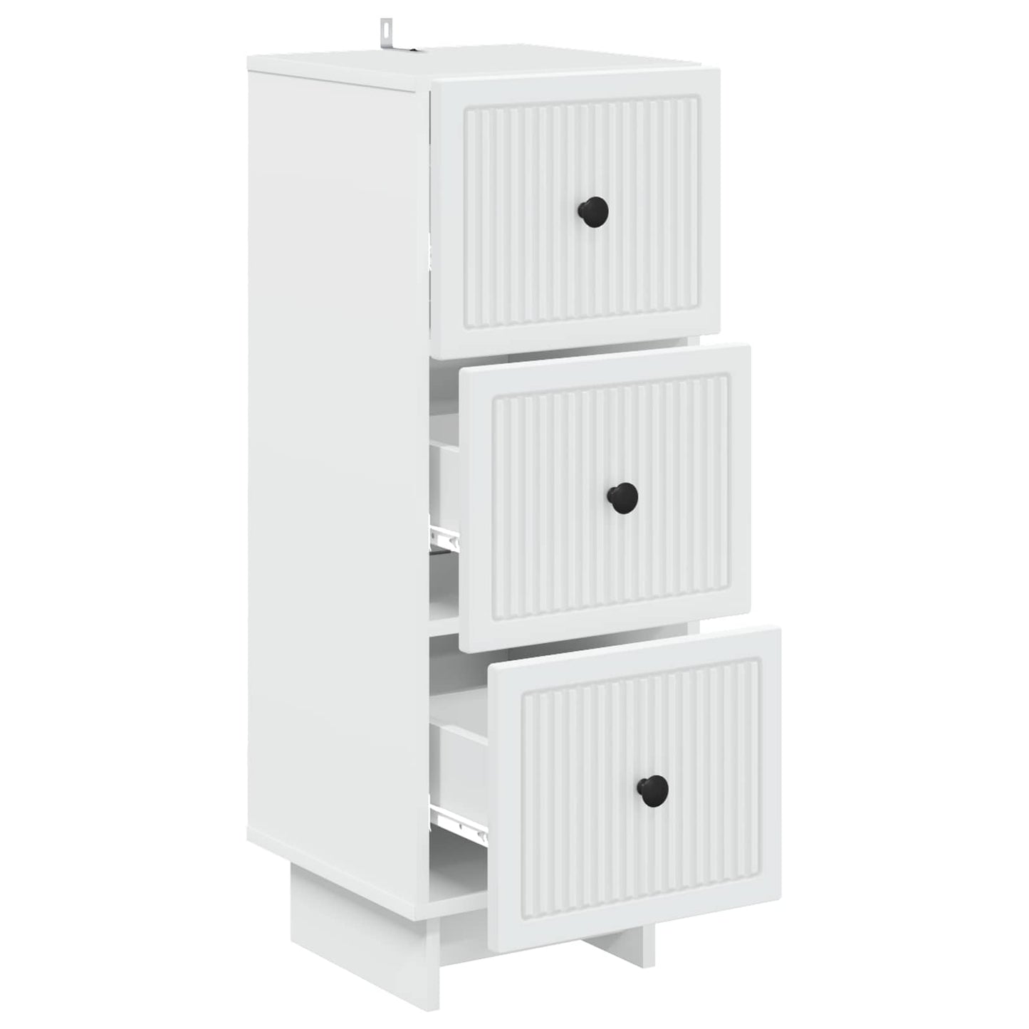 Schubladenschrank Weiß 33 x 34,5 x 90 cm Holzwerkstoff