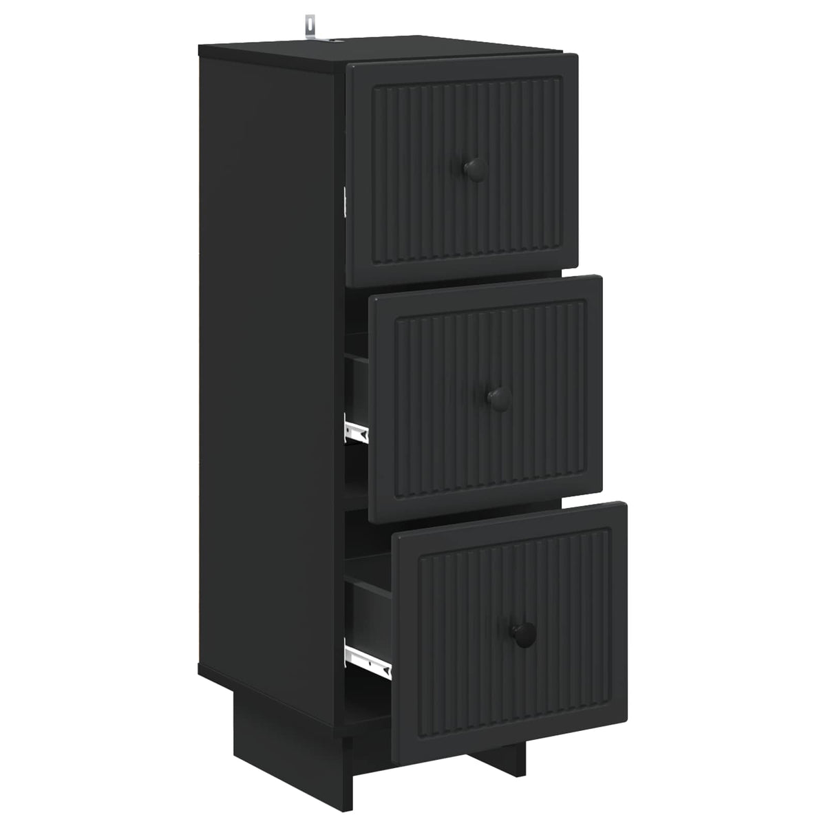 Schubladenschrank Schwarz 33 x 34,5 x 90 cm Holzwerkstoff