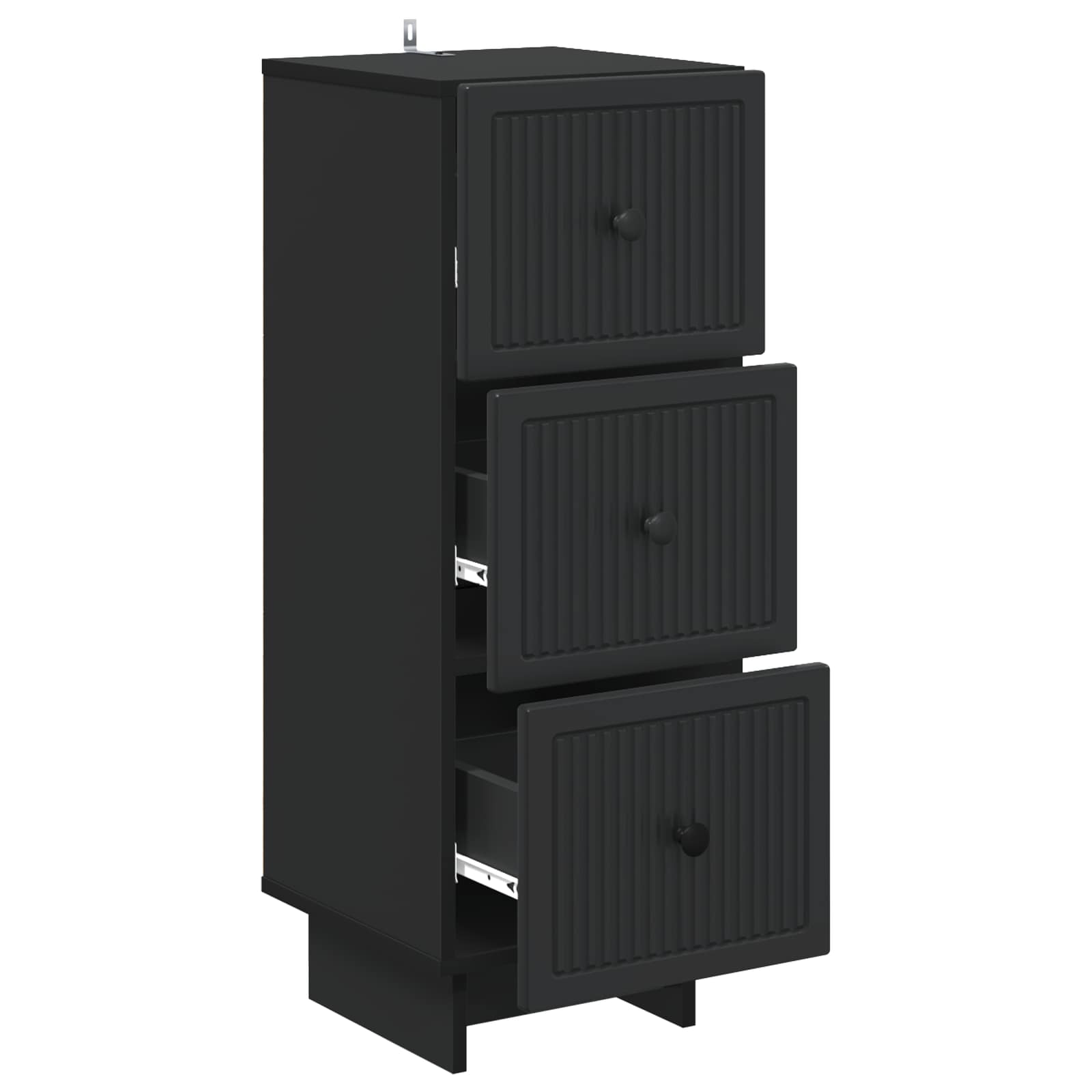 Schubladenschrank Schwarz 33 x 34,5 x 90 cm Holzwerkstoff
