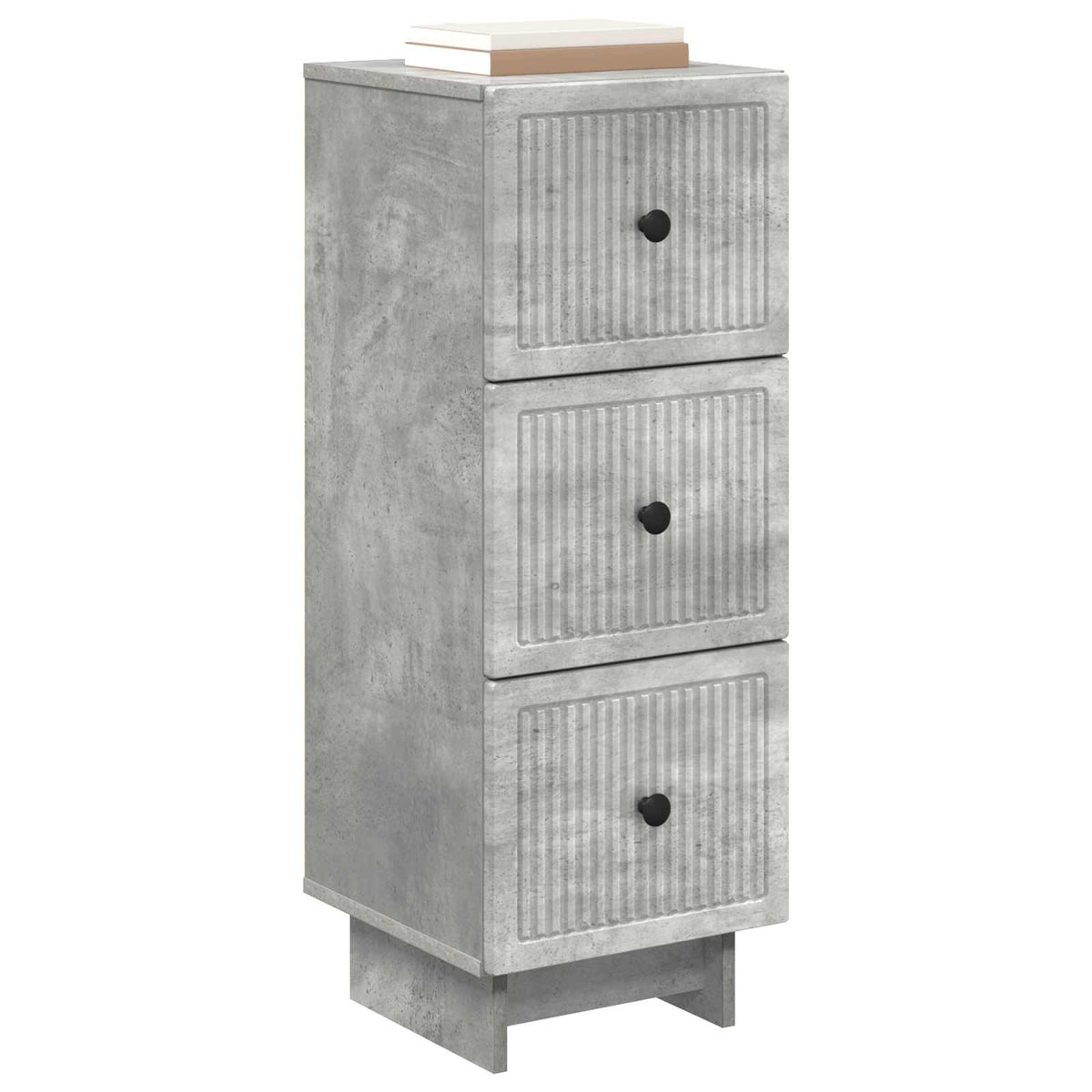 Schubladenschrank Betongrau 33 x 34,5 x 90 cm Holzwerkstoff