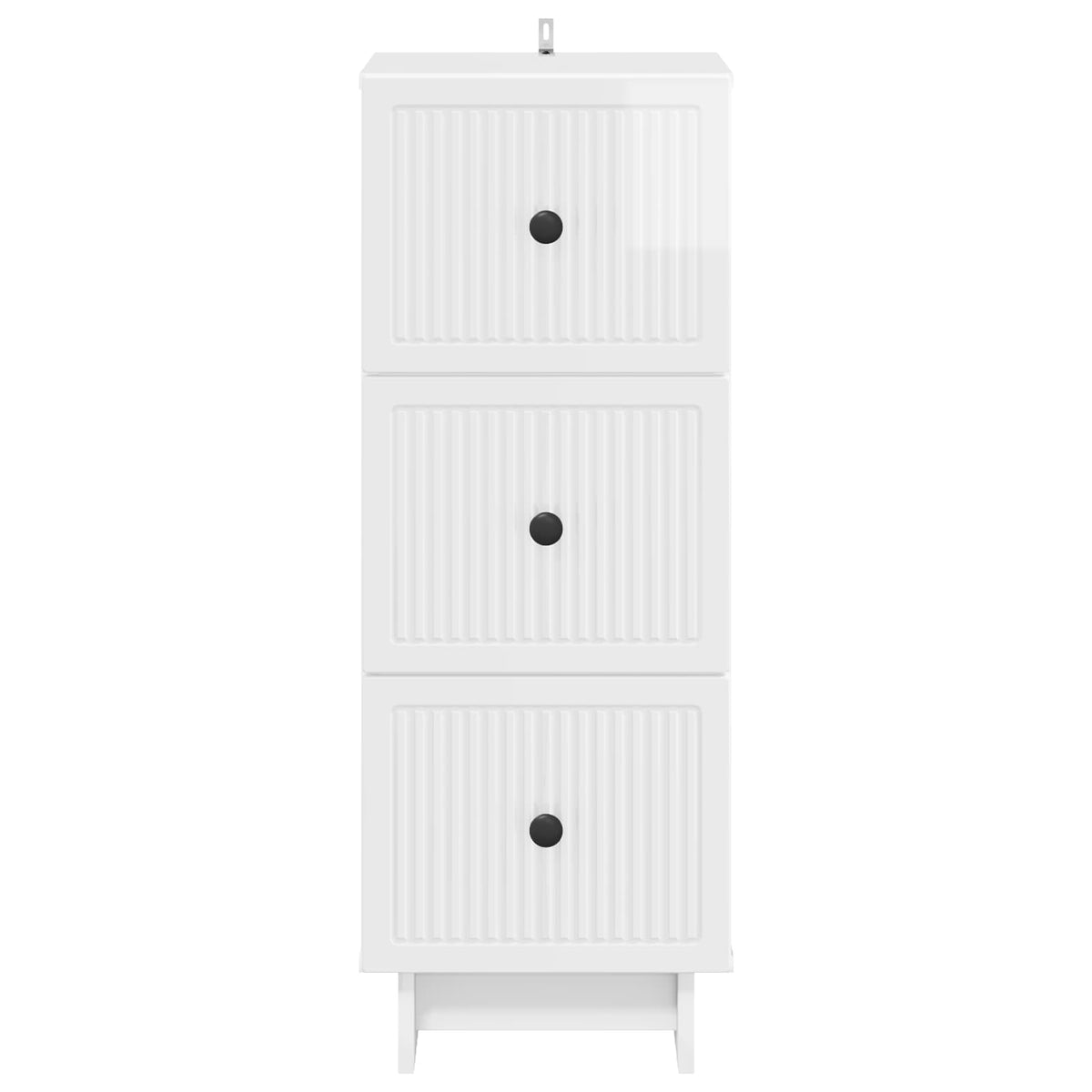 Schubladenschrank Hochglanz Weiß 33 x 34,5 x 90 cm