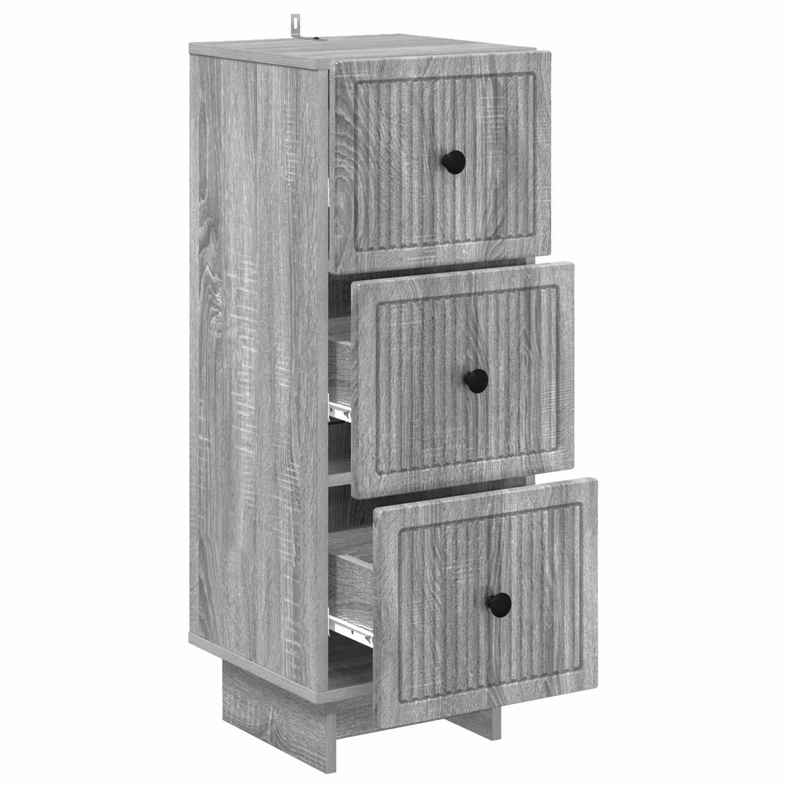 Schubladenschrank Graues Sonoma 33 x 34,5 x 90 cm Holzwerkstoff