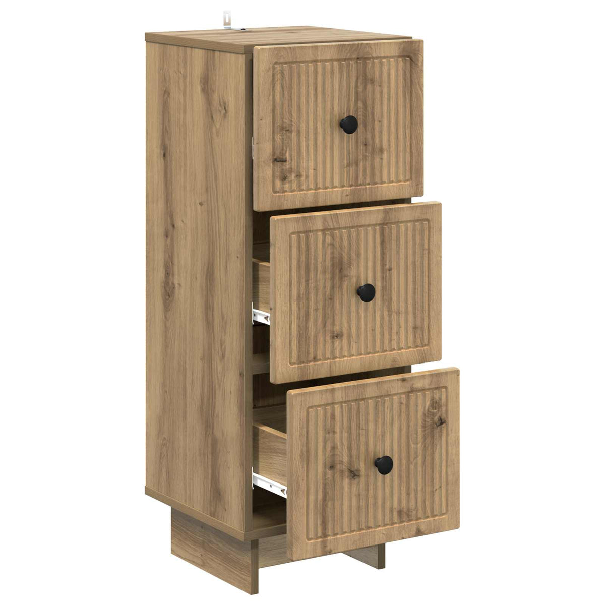 Schubladenschrank 33 x 34,5 x 90 cm Holzwerkstoff Artisan-Eiche